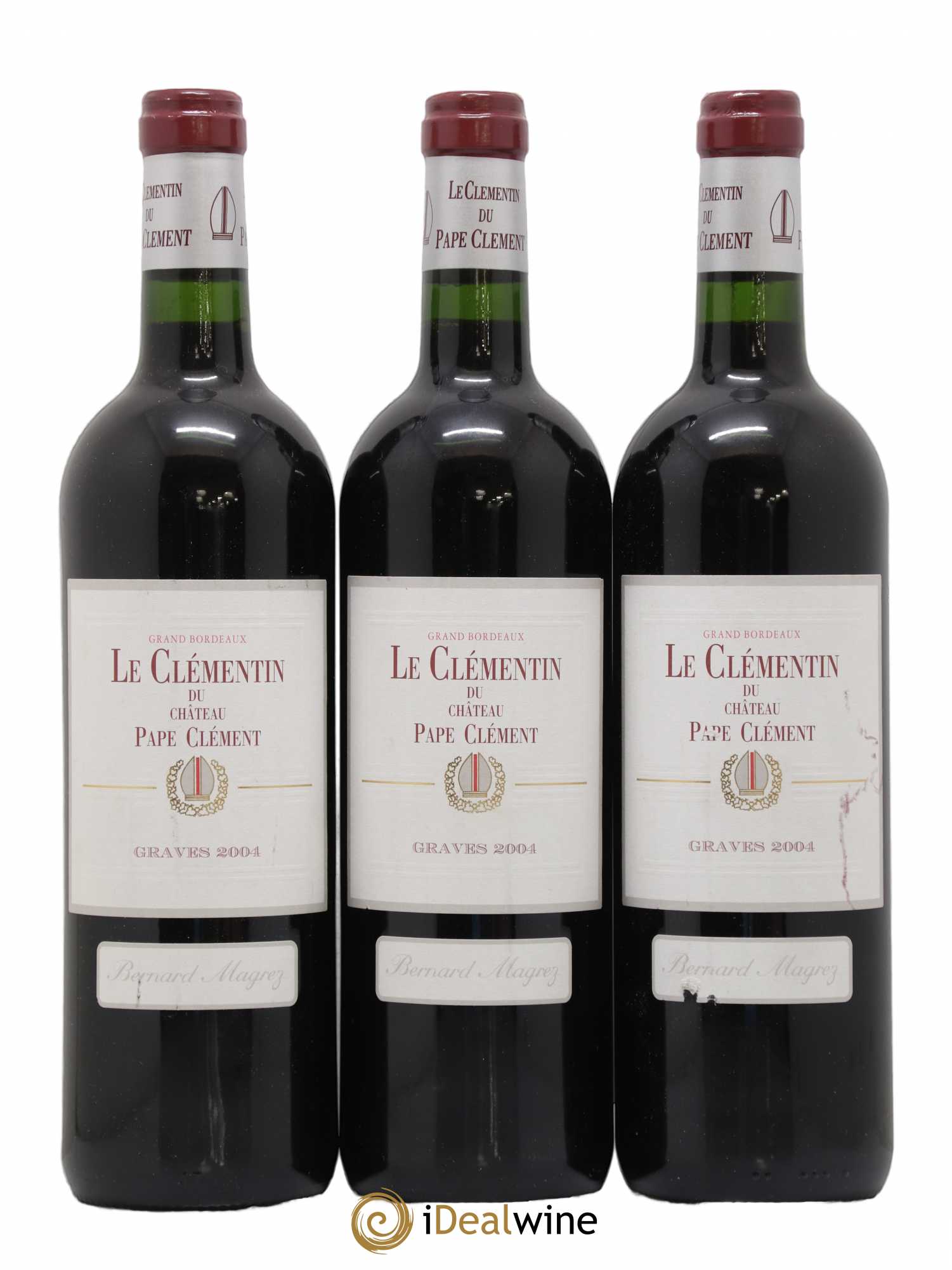 Le Clémentin de Pape Clément Second Vin 2004 - Lot de 3 bouteilles - 0