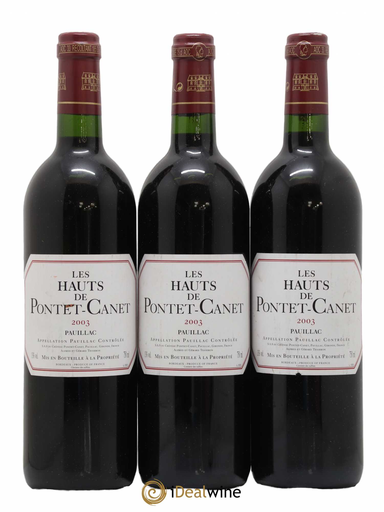 Les Hauts de Pontet-Canet Second Vin 2003 - Lot de 3 bouteilles - 0