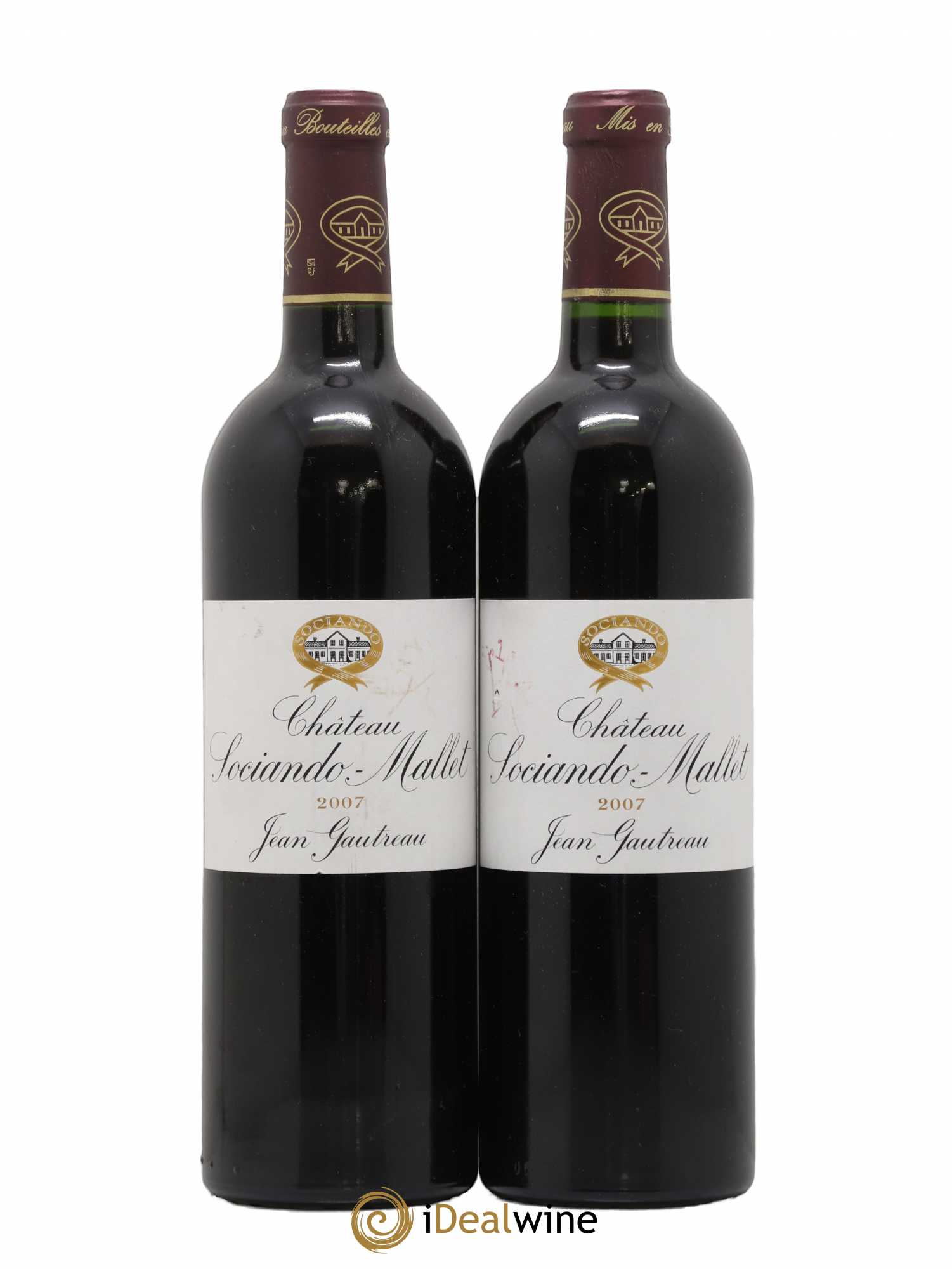Château Sociando Mallet 2007 - Lot de 2 bouteilles - 0
