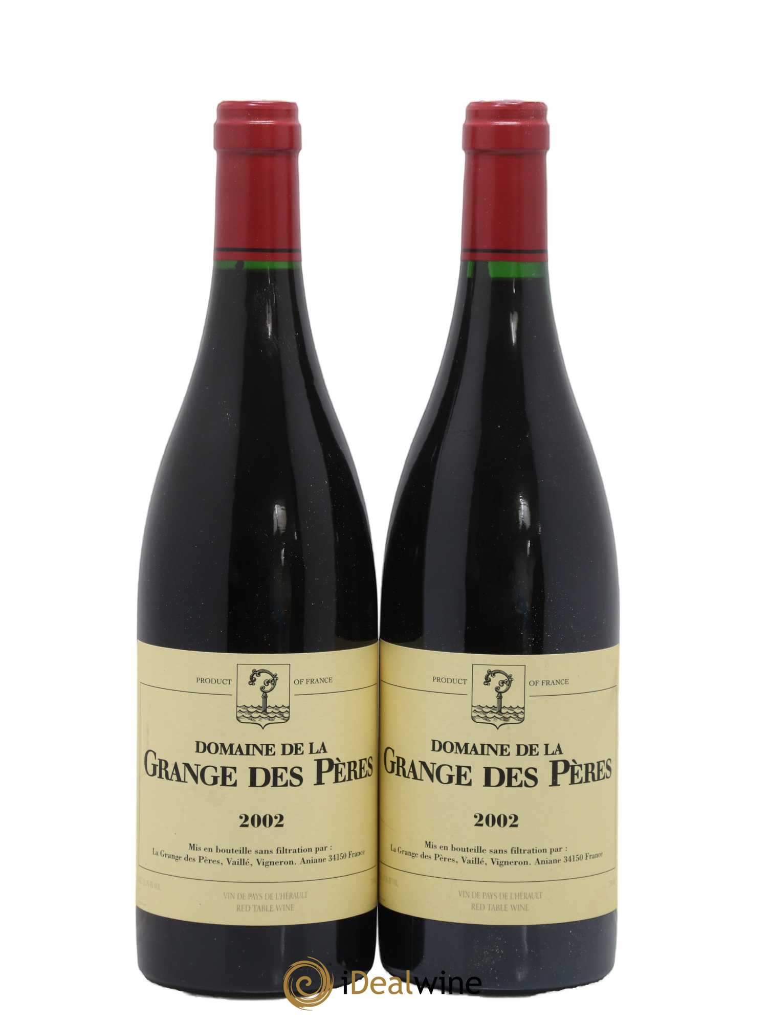 Pays d'Hérault Grange des Pères Laurent Vaillé 2002 - Lot de 2 bouteilles - 0