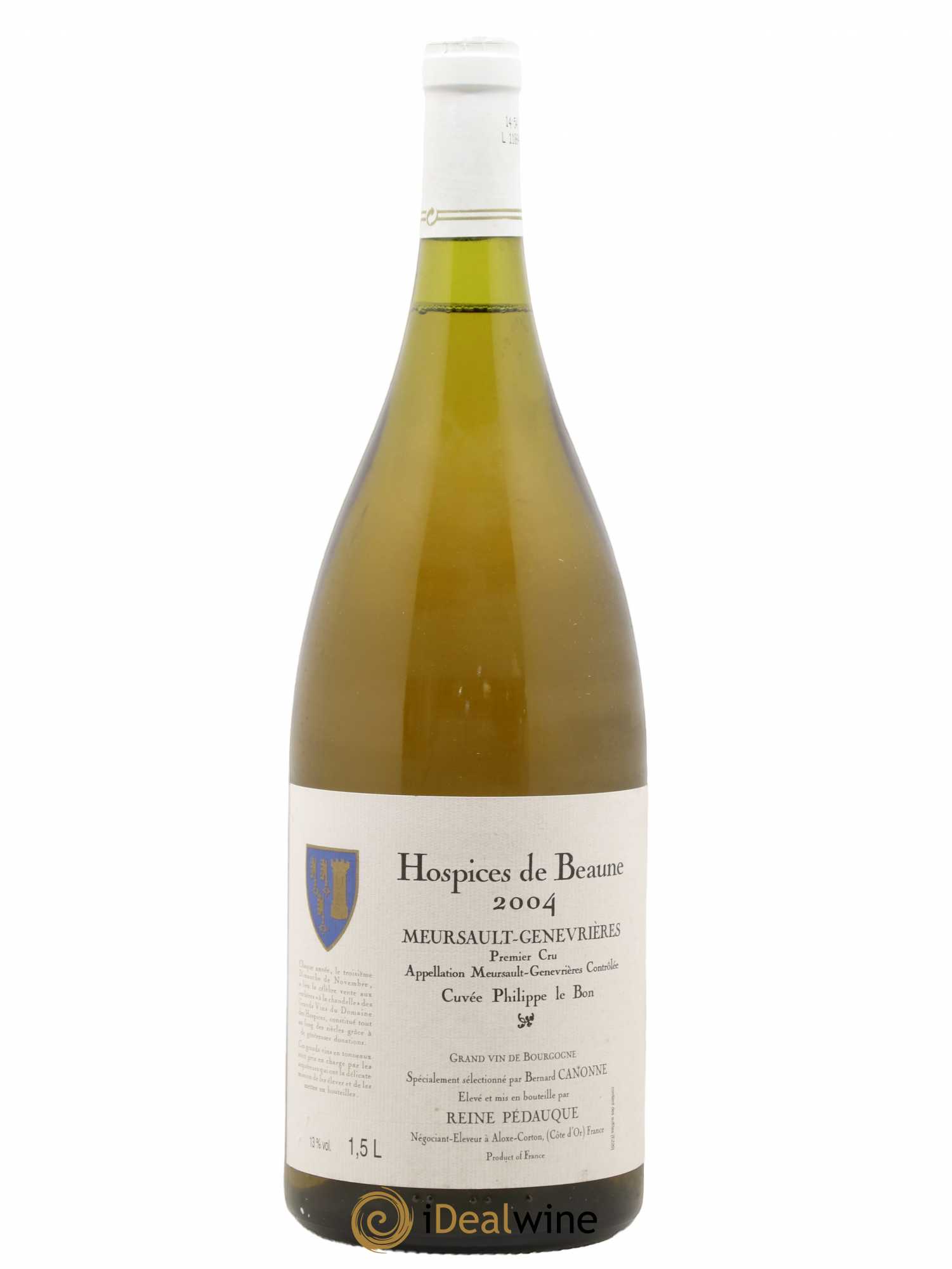 Meursault 1er Cru Genevrières Hospices de beaune Reine Pedauque Cuvée Philippe le bon Bernard Canonne 2004 - Posten von 1 Magnum - 0