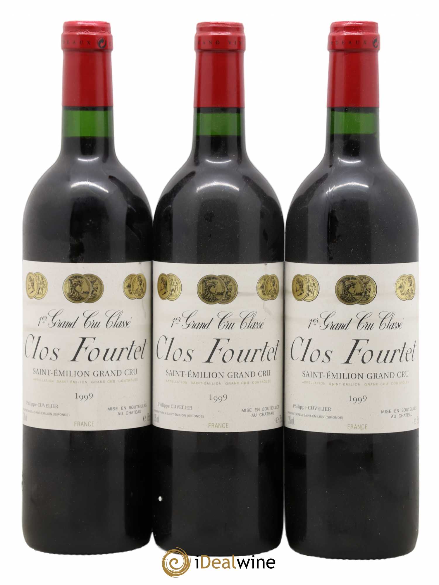 Clos Fourtet 1er Grand Cru Classé B 1999 - Lot de 3 bouteilles - 0