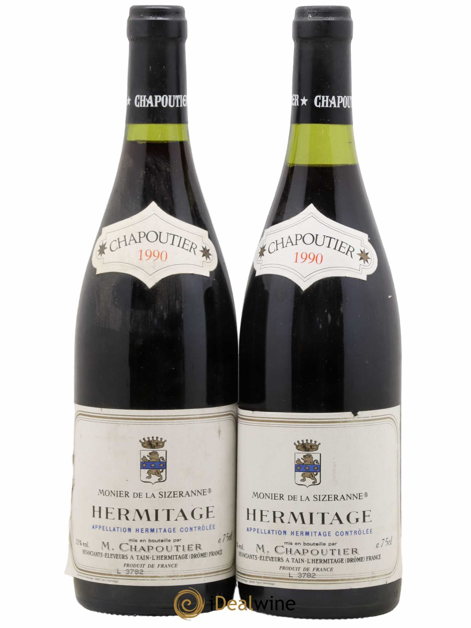 Hermitage Chapoutier 1990 - Lot de 2 bouteilles - 0