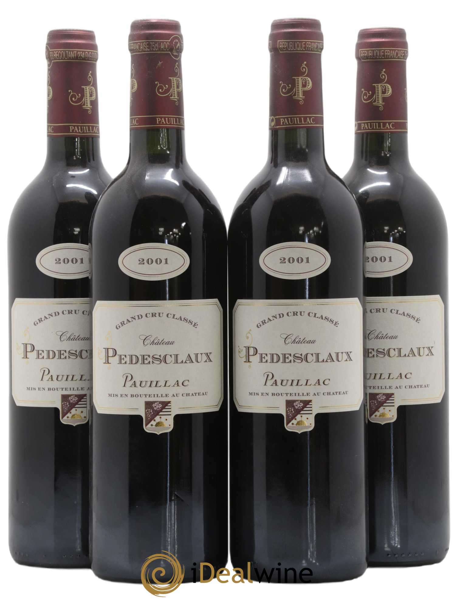 Château Pedesclaux 5ème Grand Cru Classé 2001 - Lot de 4 bouteilles - 0
