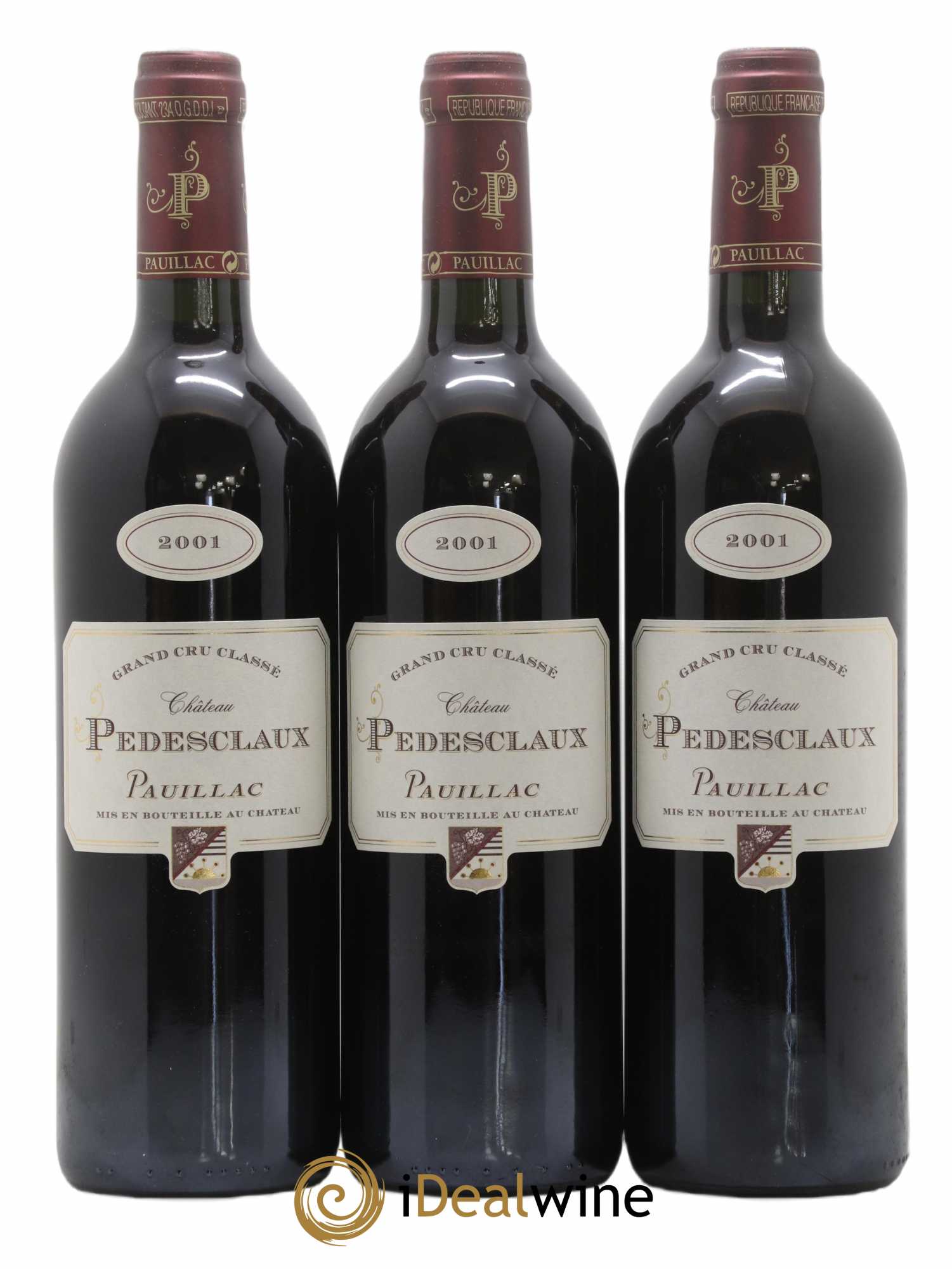Château Pedesclaux 5ème Grand Cru Classé 2001 - Lot de 3 bouteilles - 0