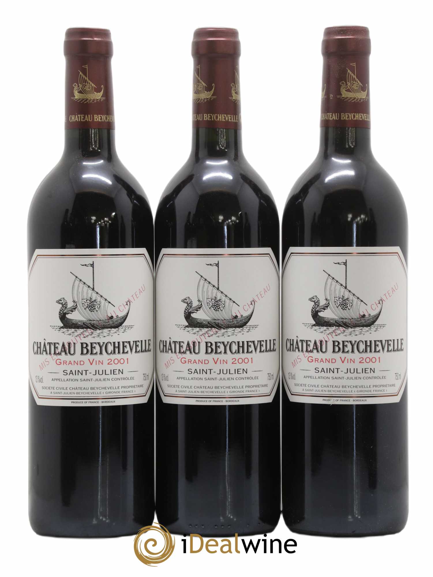 Château Beychevelle 4ème Grand Cru Classé 2001 - Lot de 6 bouteilles - 1