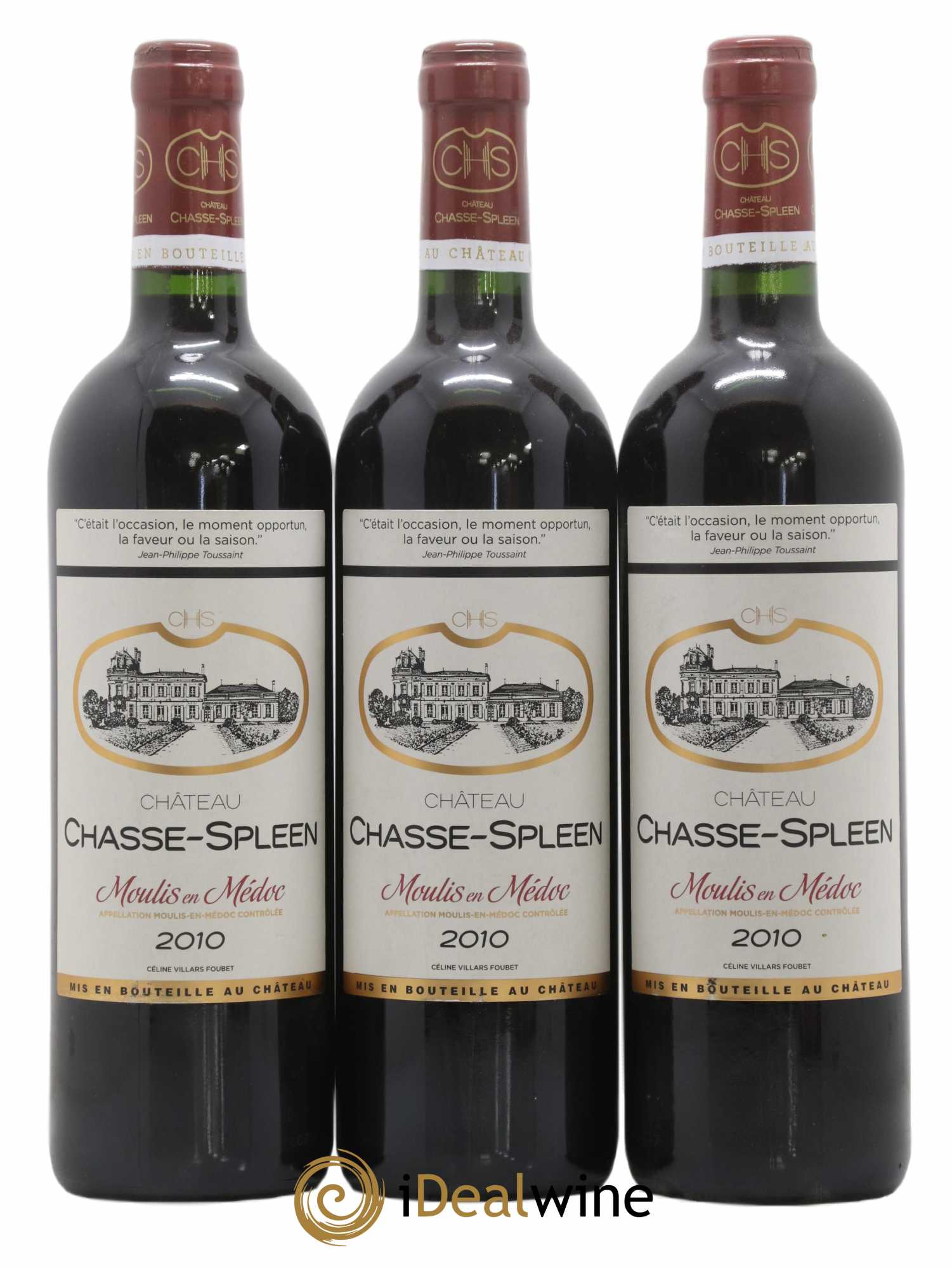 Château Chasse Spleen 2010 - Lot de 3 bouteilles - 0
