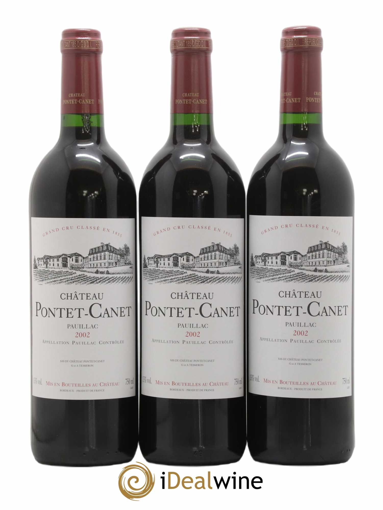 Château Pontet Canet 5ème Grand Cru Classé 2002 - Lot of 6 bottles - 1