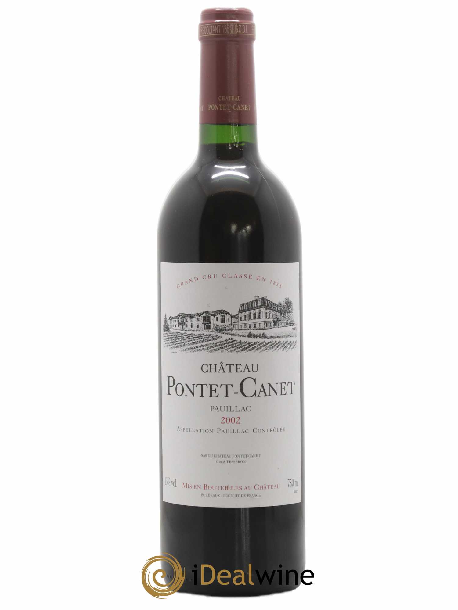 Château Pontet Canet 5ème Grand Cru Classé 2002 - Lot de 1 bouteille - 0