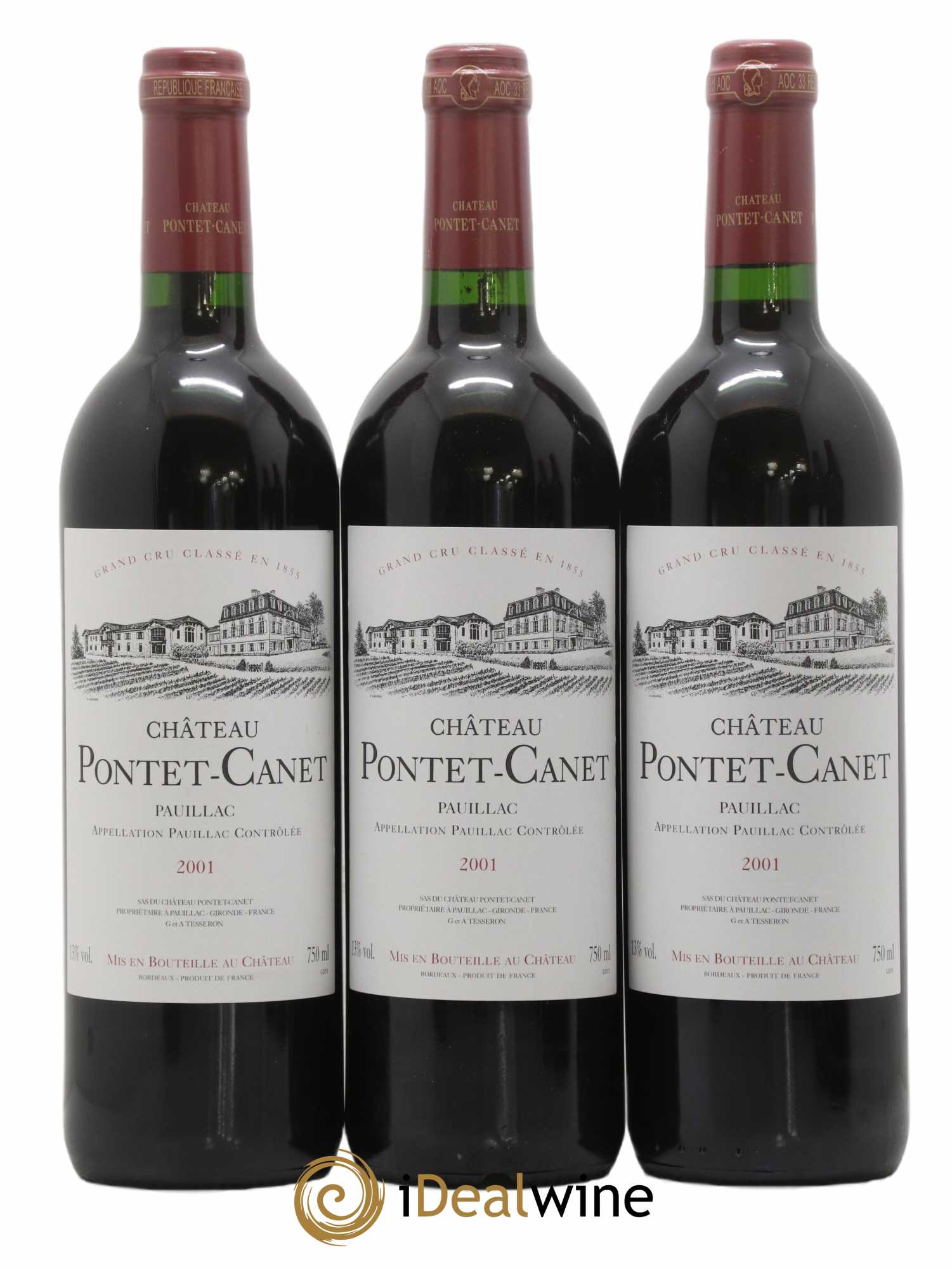 Château Pontet Canet 5ème Grand Cru Classé 2001 - Lot of 6 bottles - 2