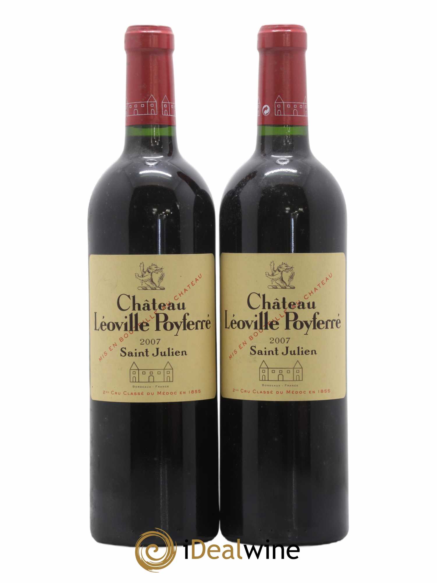 Château Léoville Poyferré 2ème Grand Cru Classé 2007 - Lot of 2 bottles - 0