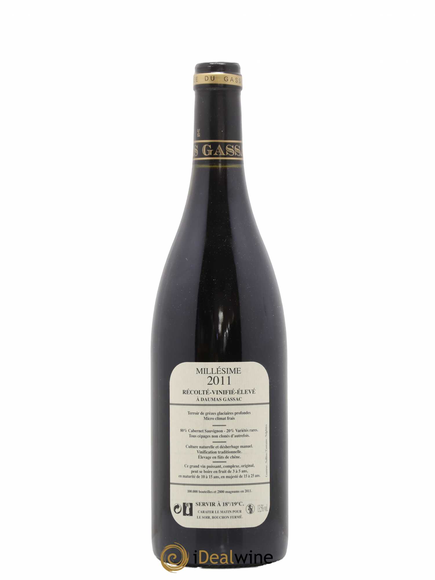 Saint-Guilhem-le-Désert - Cité d'Aniane Mas Daumas Gassac Famille Guibert de La Vaissière 2011 - Lot de 1 bouteille - 1