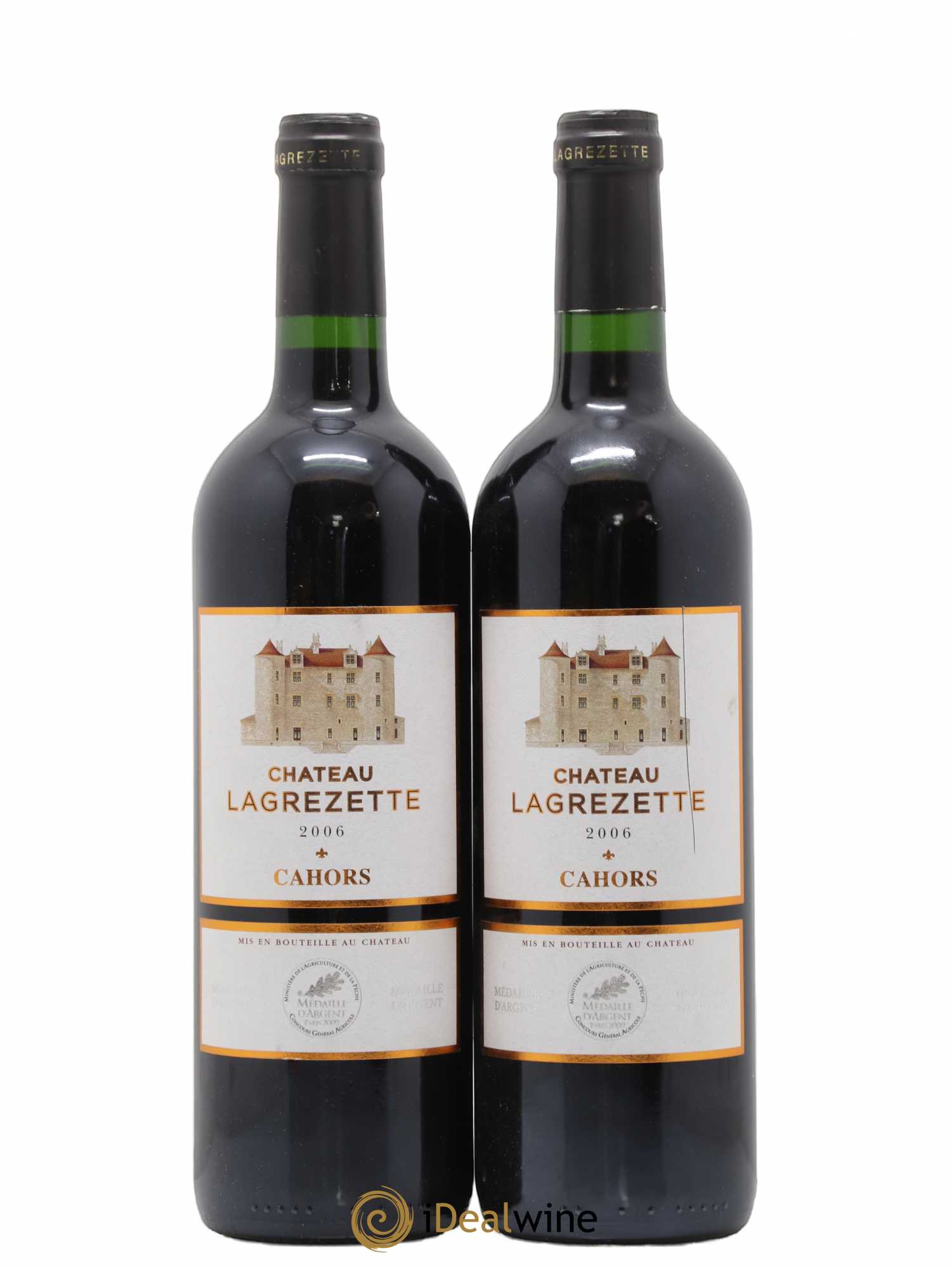 Cahors Château Lagrezette Alain Dominique Perrin 2006 - Lot de 2 bouteilles - 0