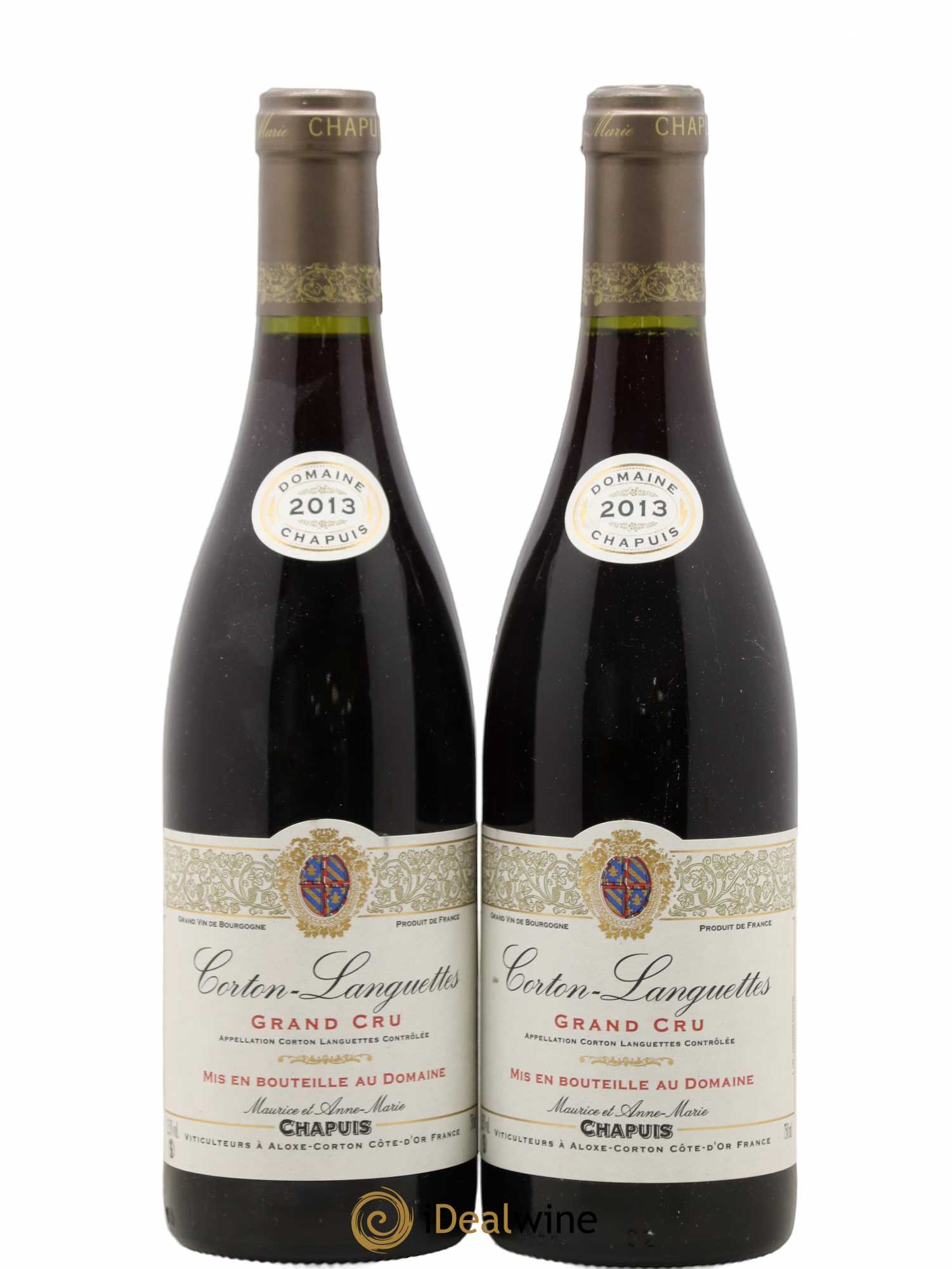 Corton Grand Cru Languettes Domaine Chapuis 2013 - Posten von 2 Flaschen - 0
