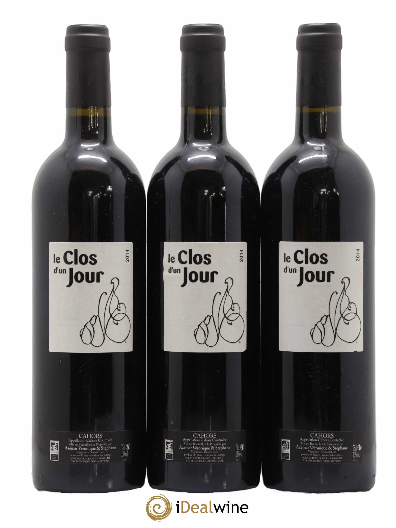 Cahors Le clos d'un jour (sans prix de réserve) 2014 - Posten von 3 Flaschen - 0