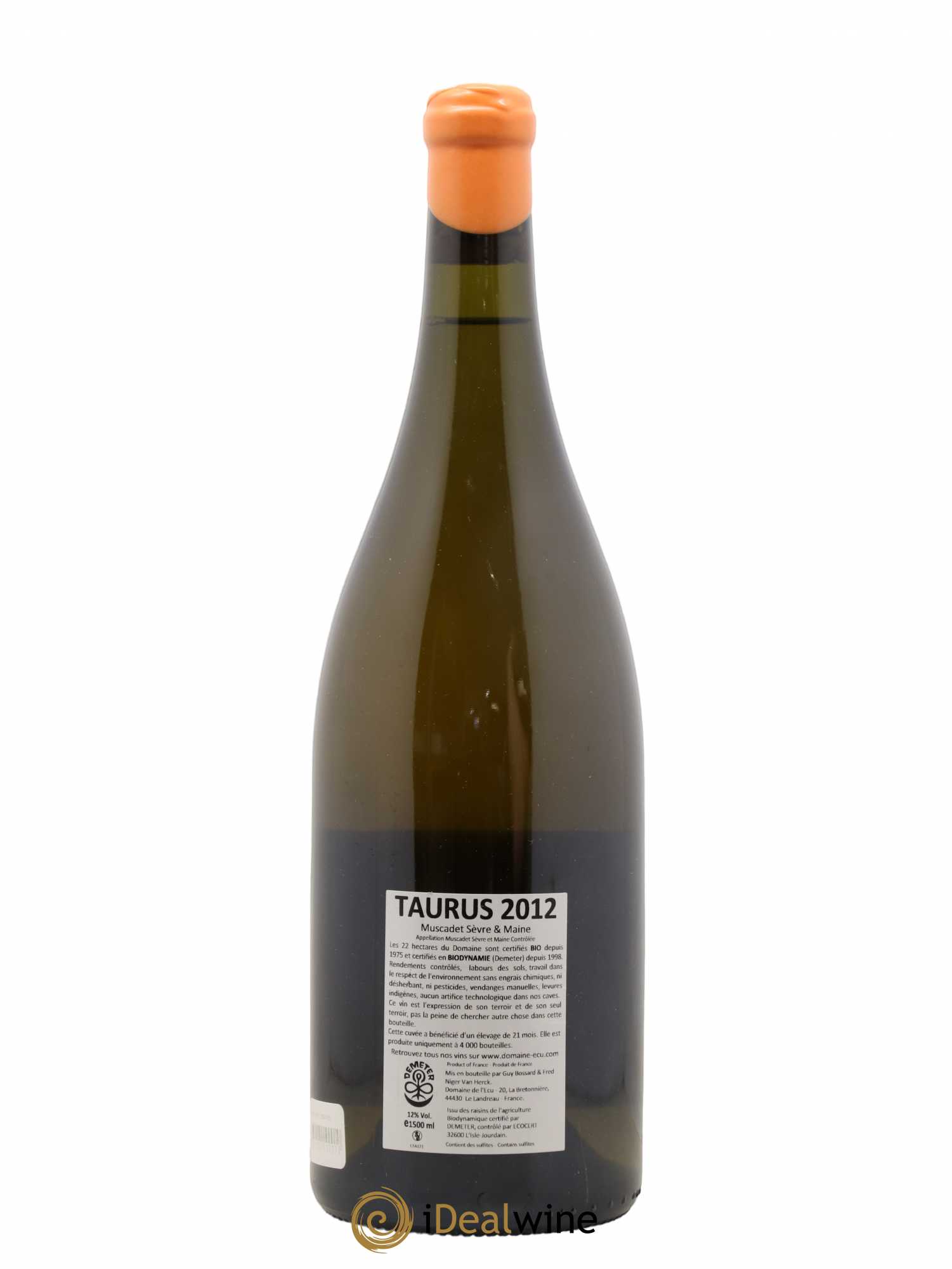 Vin de France (ex-Muscadet-Sèvre-et-Maine) Taurus Domaine de L'Ecu 2012 - Lot de 1 magnum - 1