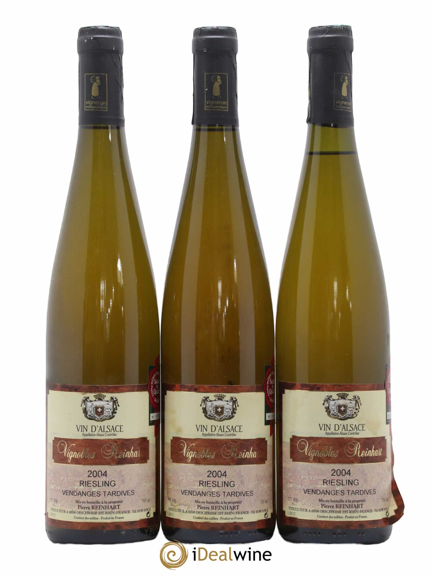 Riesling Vendanges Tardives Reinhart (sans prix de réserve) 2004 - Posten von 3 Flaschen - 0