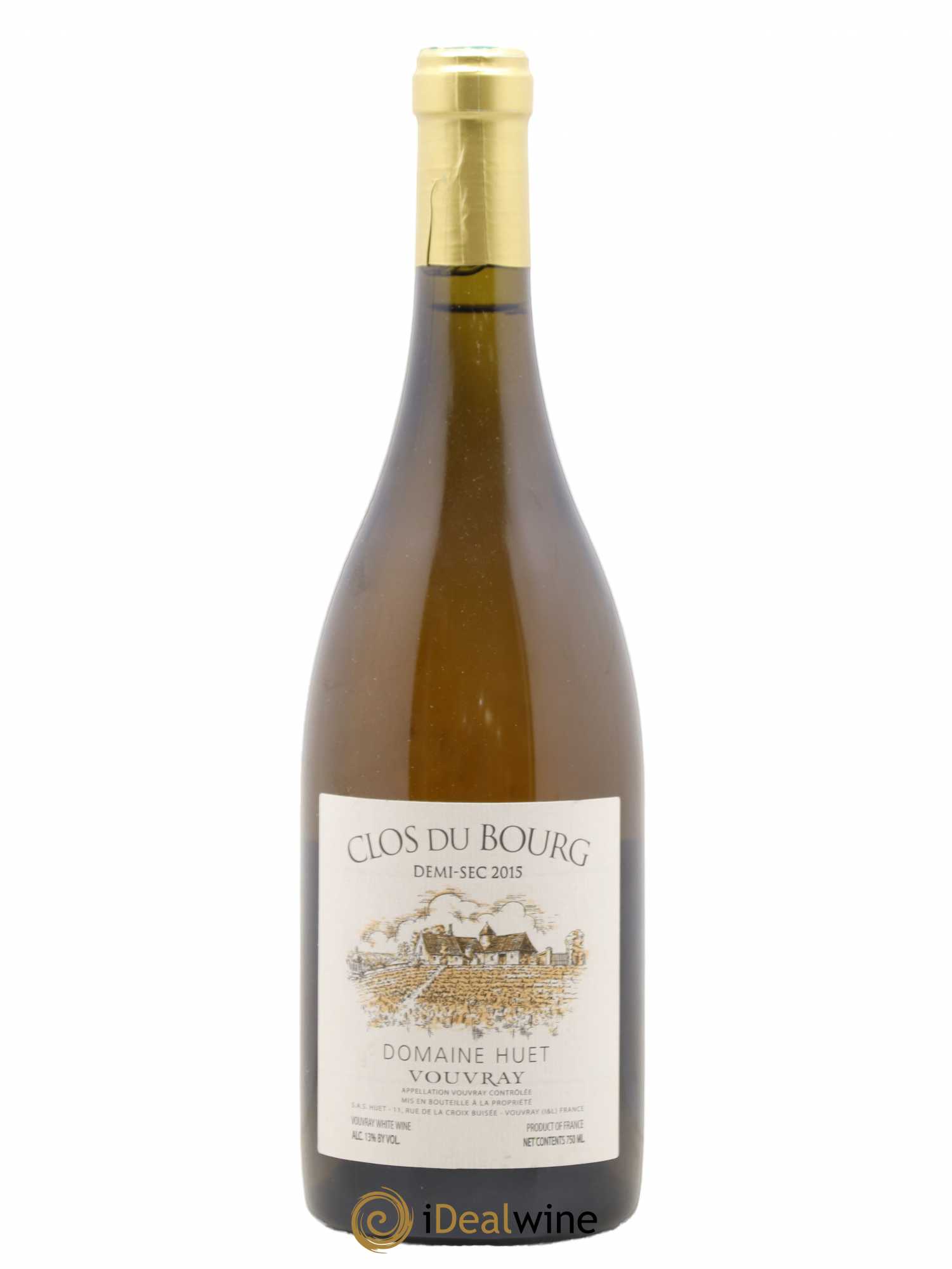 Vouvray Clos du Bourg Demi-Sec Domaine Huet 2015 - Lot de 1 bouteille - 0
