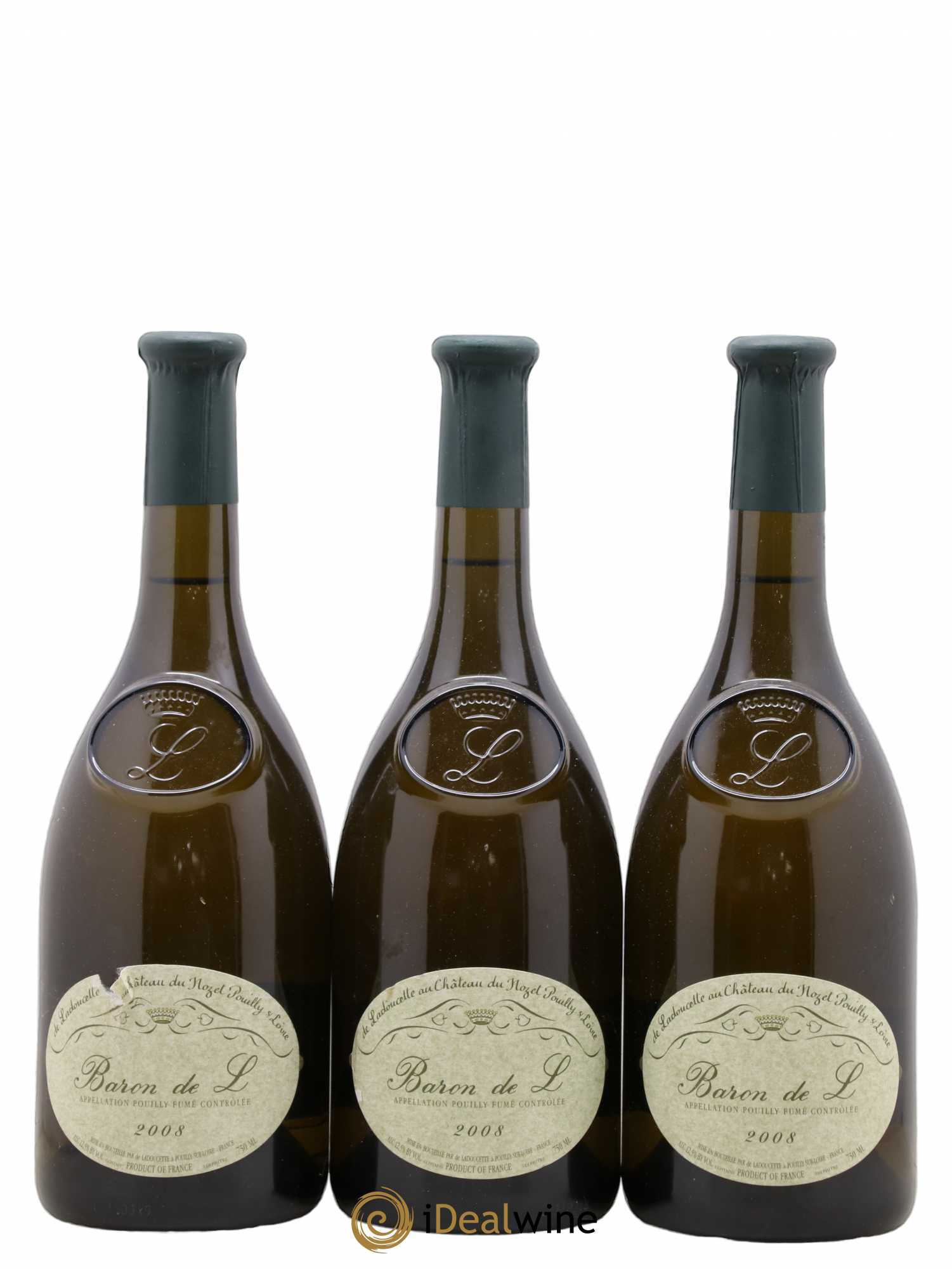 Pouilly-Fumé Baron de L Patrick de Ladoucette 2008 - Lot de 3 bouteilles - 0