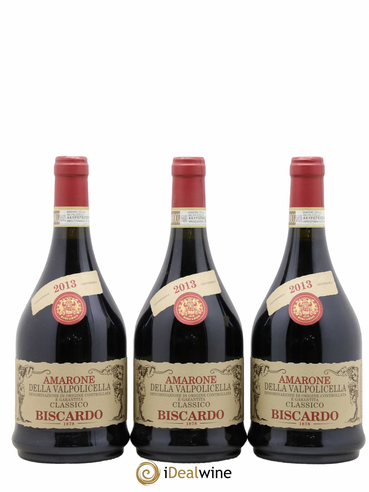 Amarone della Valpolicella DOC Classico Biscardo 2013 - Lot de 3 bouteilles - 0