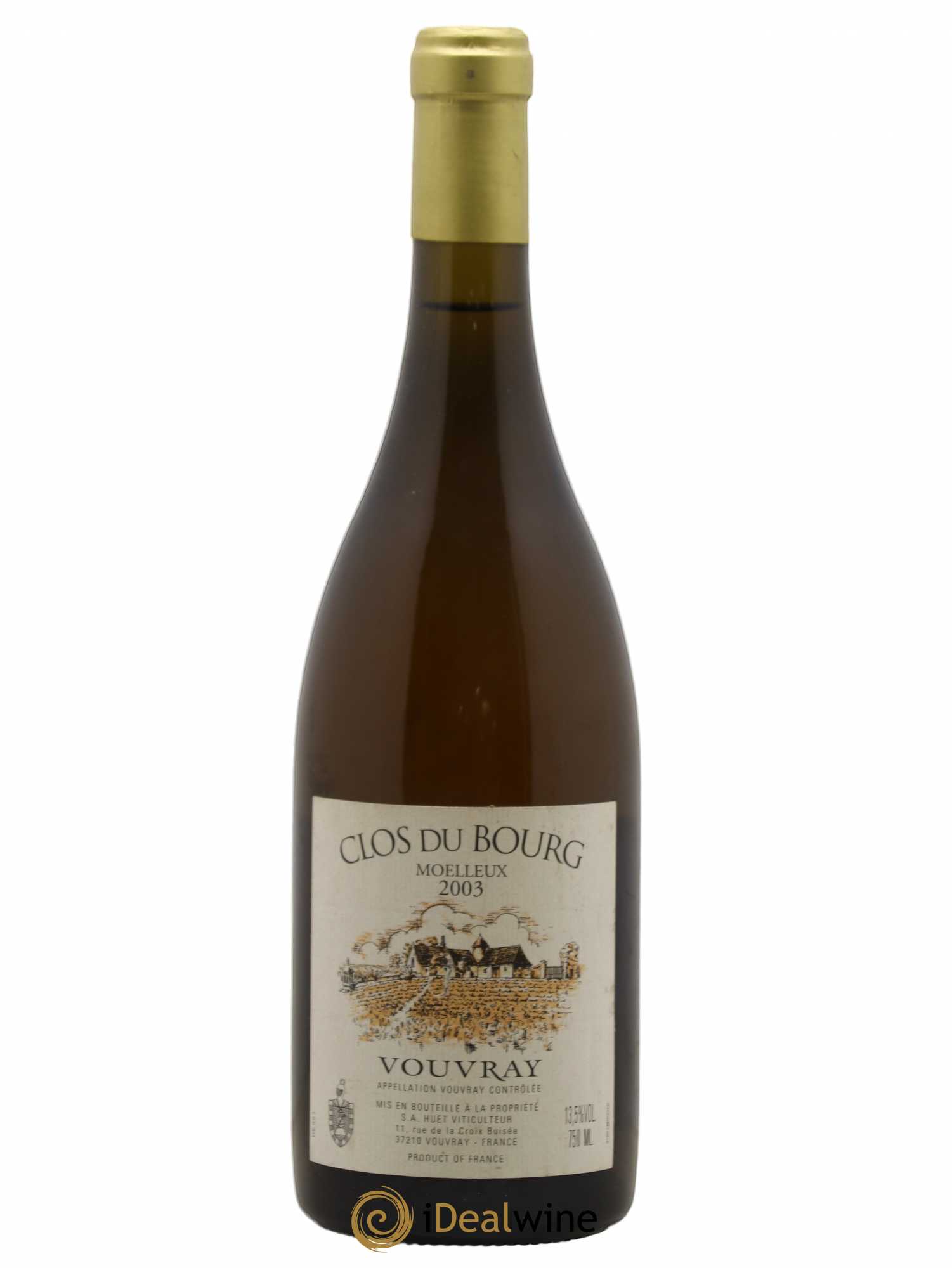 Vouvray Clos du Bourg Sec Domaine Huet 2003 - Lot de 1 bouteille - 0
