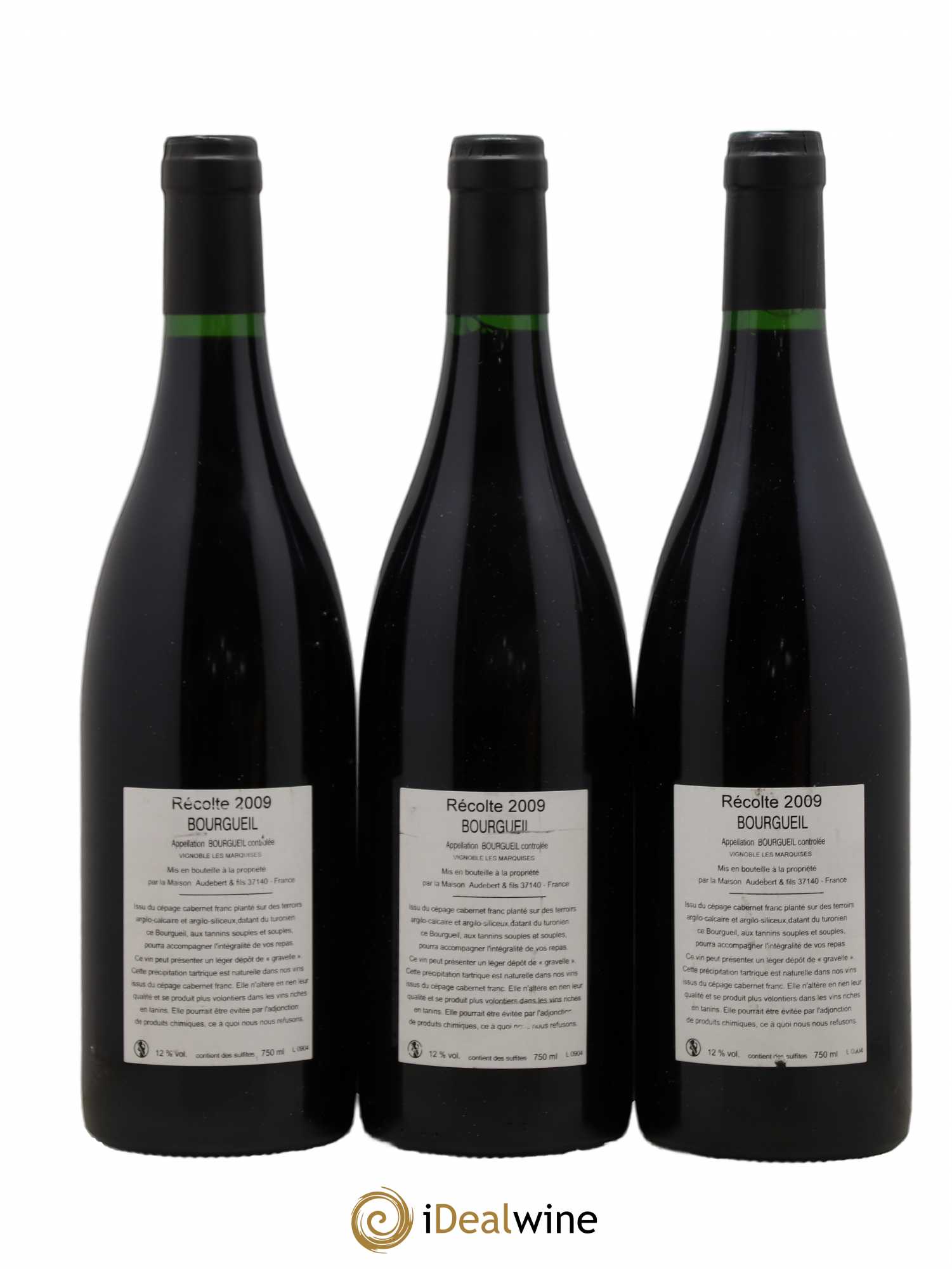 Bourgueil Les Marquises Audebert (sans prix de réserve) 2009 - Posten von 3 Flaschen - 1
