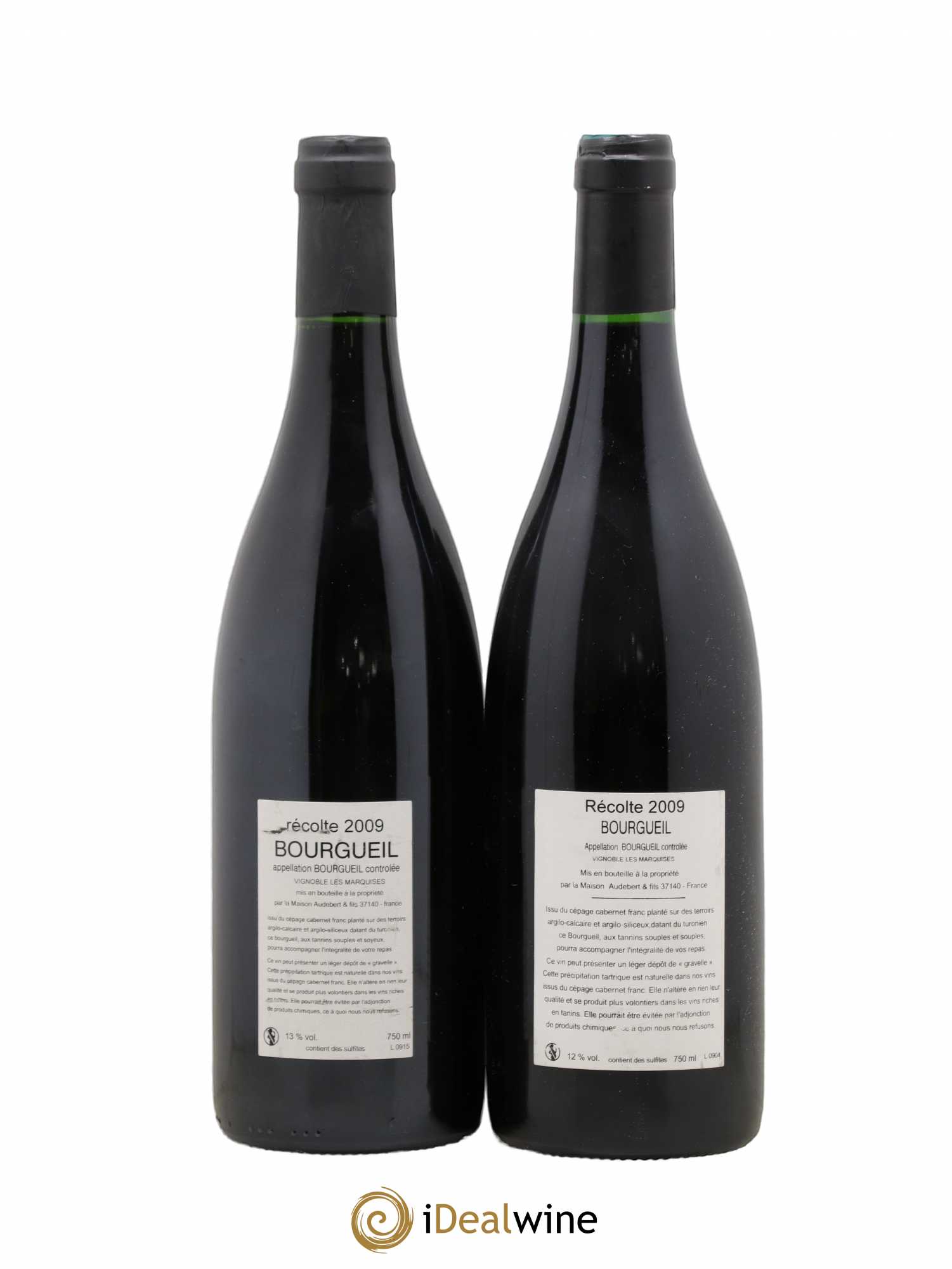 Bourgueil Les Marquises Audebert (sans prix de réserve) 2009 - Posten von 2 Flaschen - 1