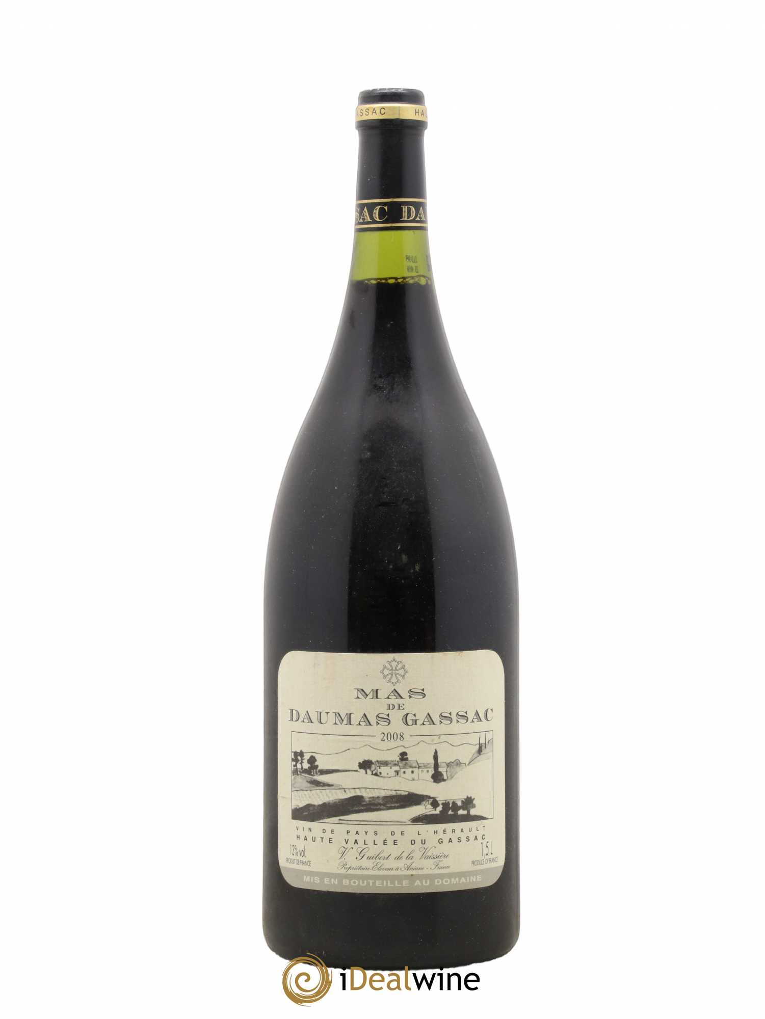 Saint-Guilhem-le-Désert - Cité d'Aniane Mas Daumas Gassac Famille Guibert de La Vaissière 2008 - Lot de 1 magnum - 0