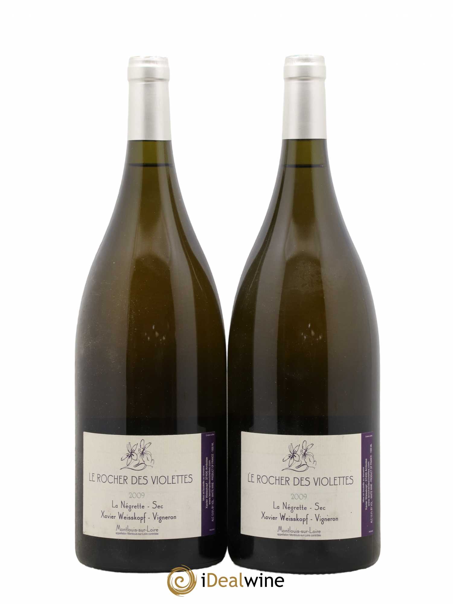 Montlouis-sur-Loire La Négrette Domaine du Rocher des Violettes 2009 - Posten von 2 Magnum - 0