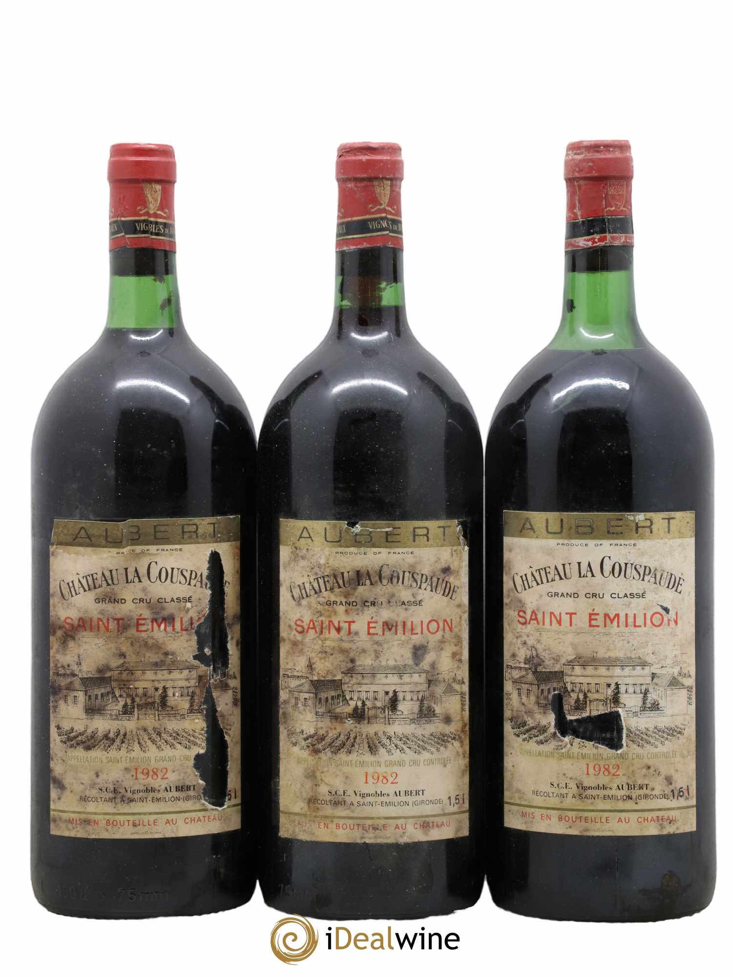 Château la Couspaude Grand Cru Classé 1982 - Lot de 3 magnums - 0