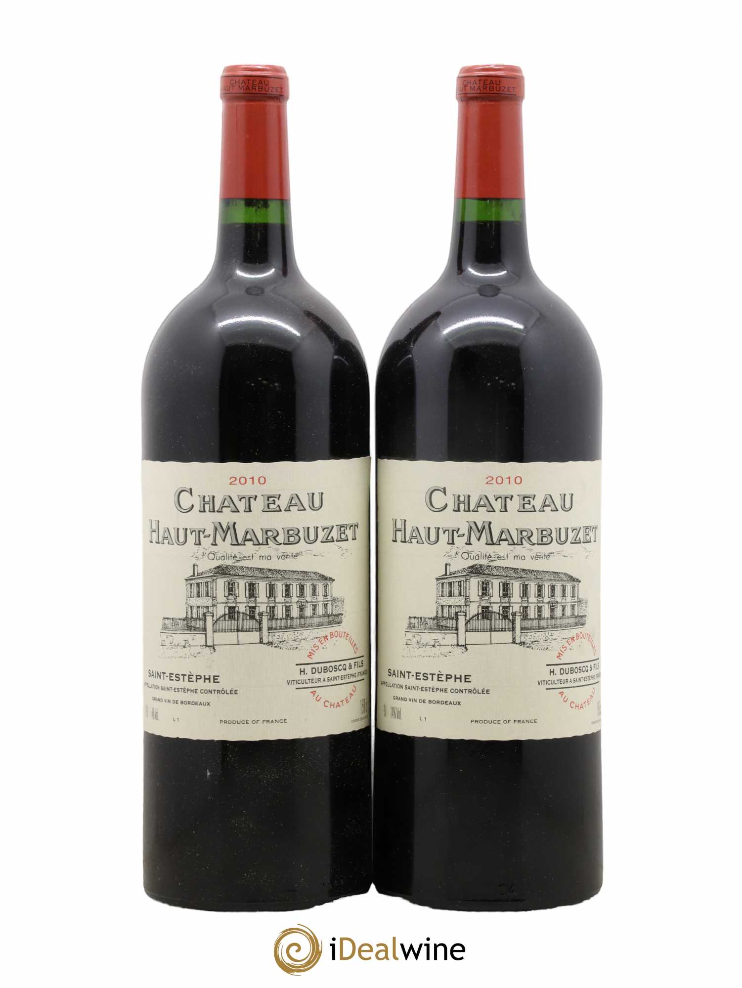 Château Haut Marbuzet 2010 - Lot de 2 magnums - 0