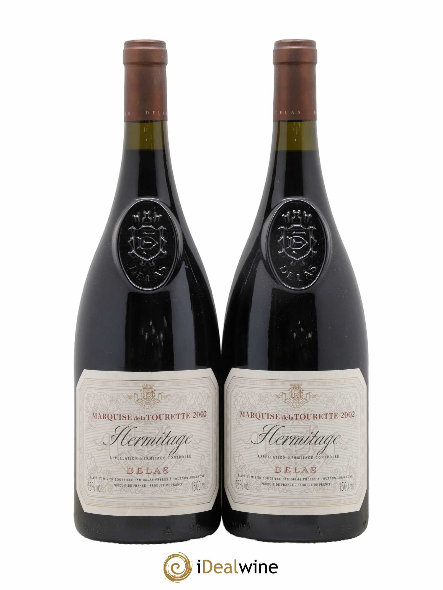 Hermitage Domaine des Tourettes Delas Frères 2002 - Lot de 2 magnums - 0