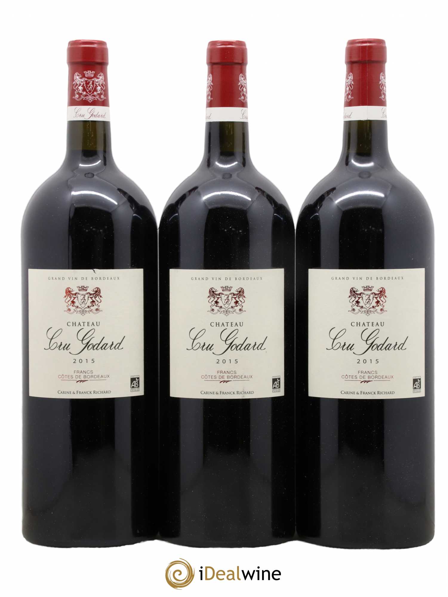 Côtes de Francs Château Cru Godard (sans prix de réserve) 2015 - Posten von 3 Magnum - 0