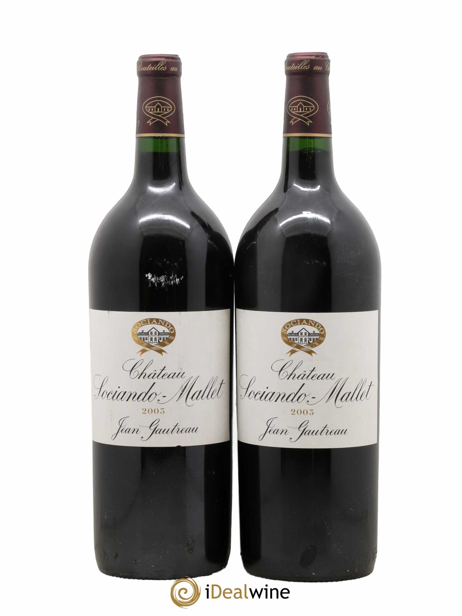 Château Sociando Mallet 2003 - Lot de 2 magnums - 0