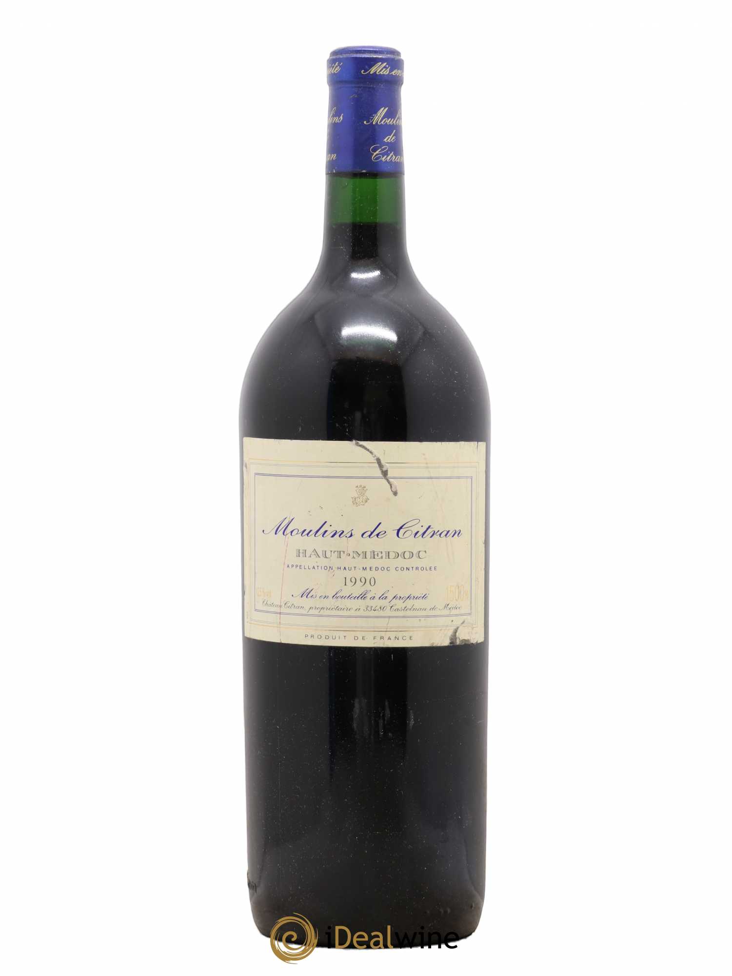 Haut Médoc Château Moulin De Citran 1990 - Posten von 1 Magnum - 0