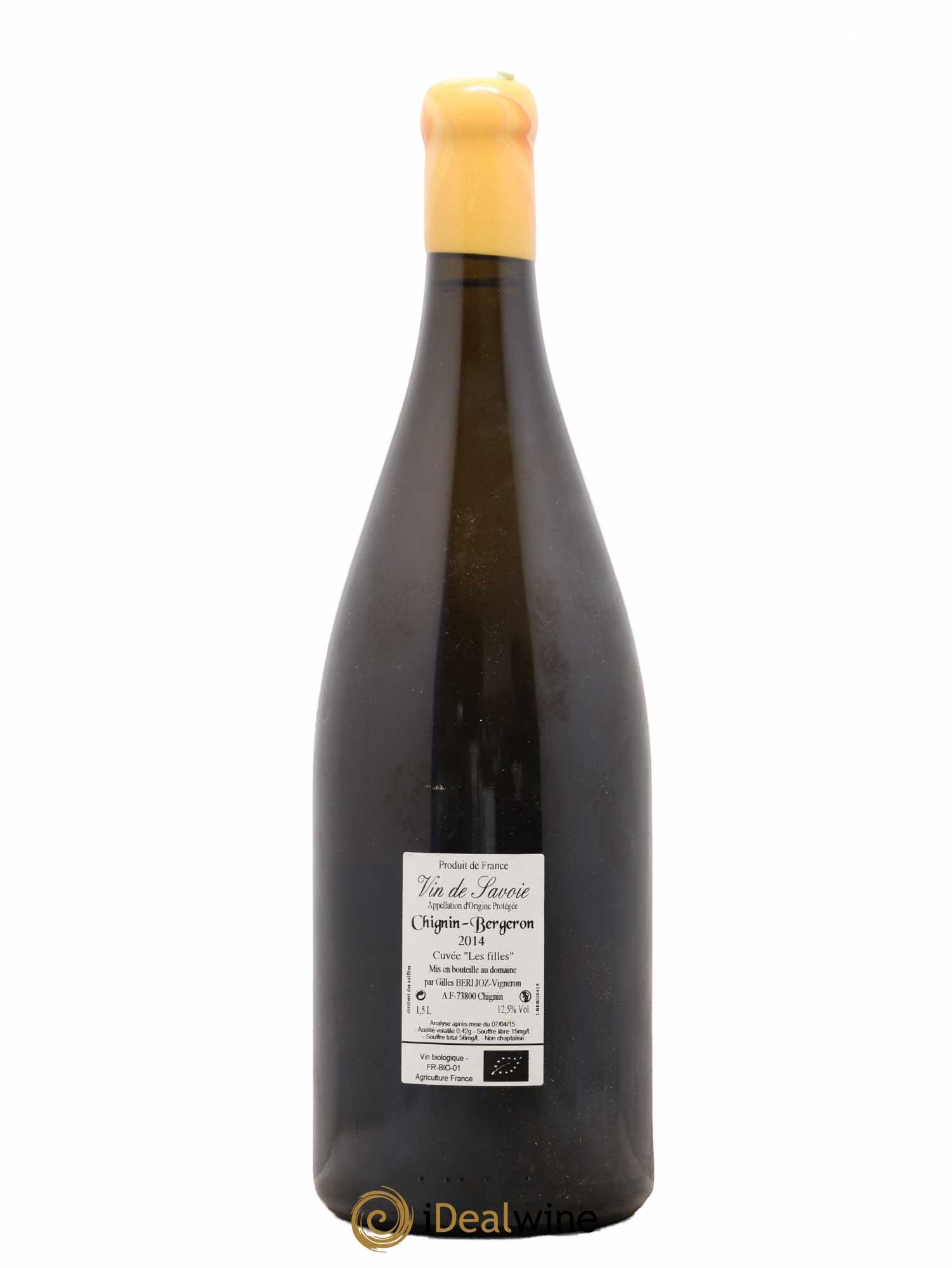 Vin de Savoie Chignin-Bergeron Les Filles Gilles Berlioz 2014 - Lot de 1 magnum - 1