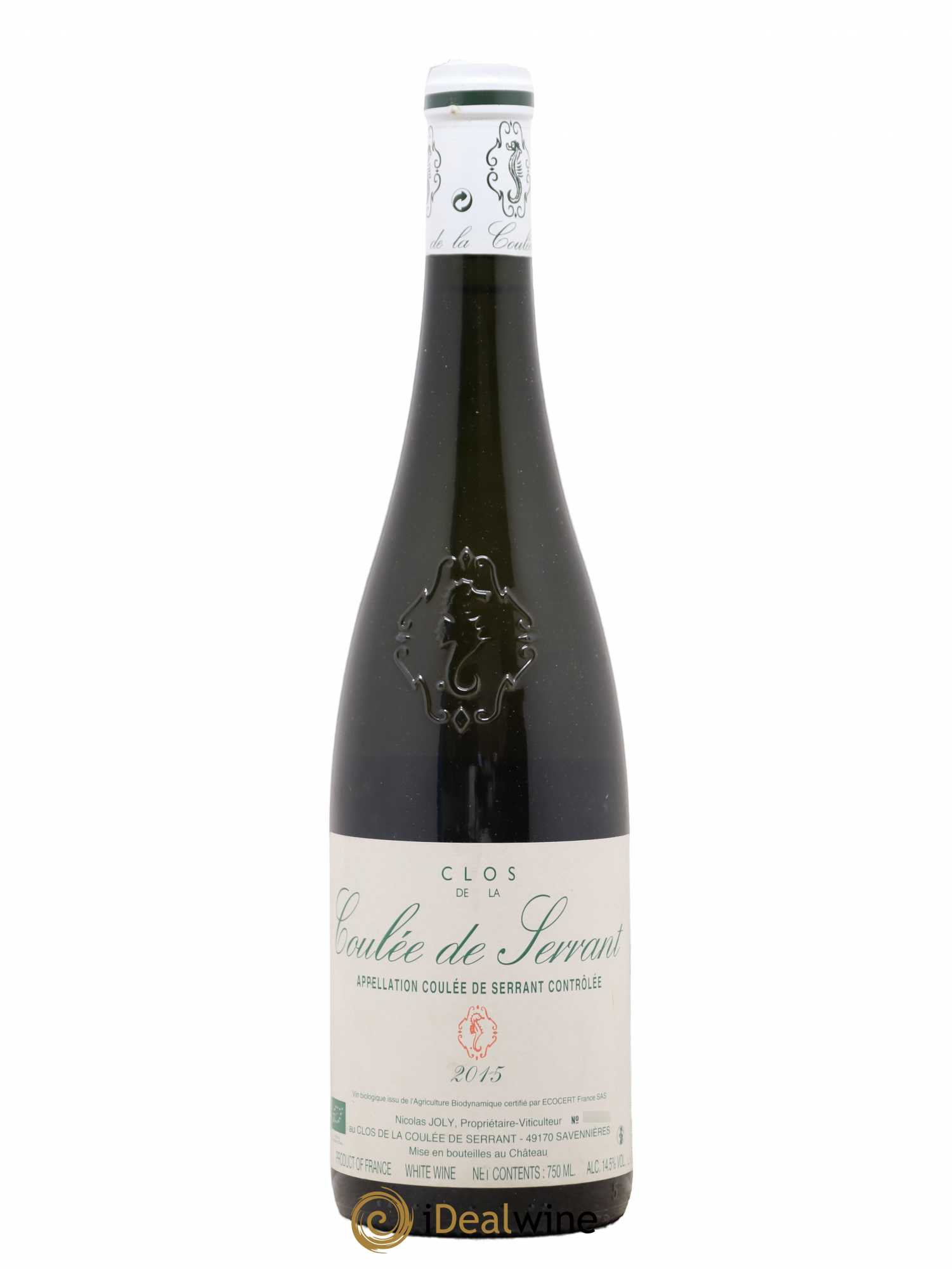 Savennières Clos de la Coulée de Serrant Vignobles de la Coulée de Serrant - Nicolas Joly 2015 - Lot de 1 bouteille - 0