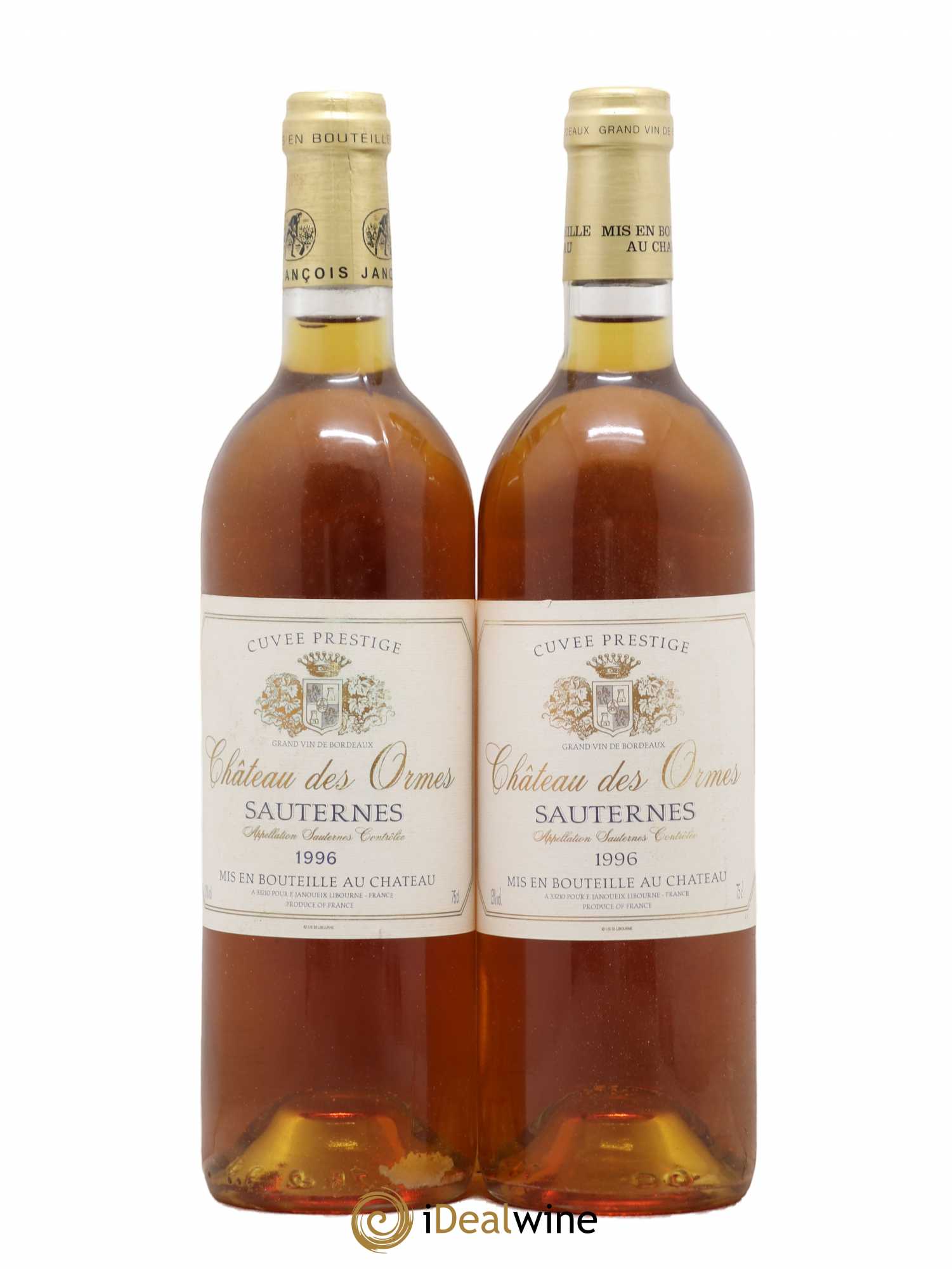 Vin de France Cuvée Prestige Château des Ormes 1996 - Lotto di 2 bottiglie - 0