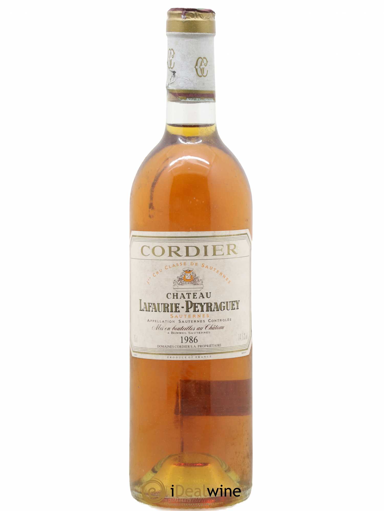 Château Lafaurie-Peyraguey 1er Grand Cru Classé 1986 - Lot de 1 bouteille - 0