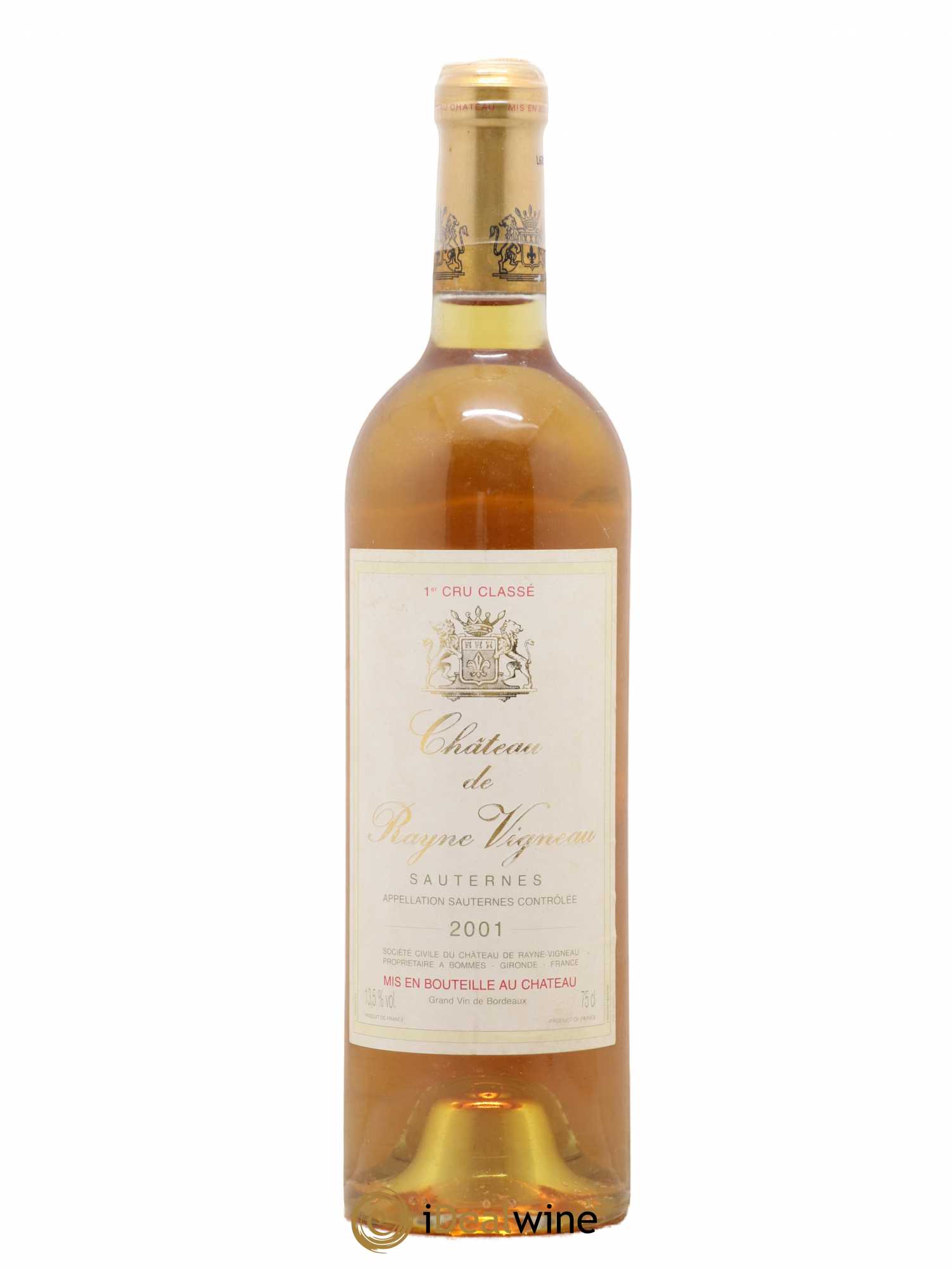 Château de Rayne Vigneau 1er Grand Cru Classé 2001 - Lotto di 1 bottiglia - 0