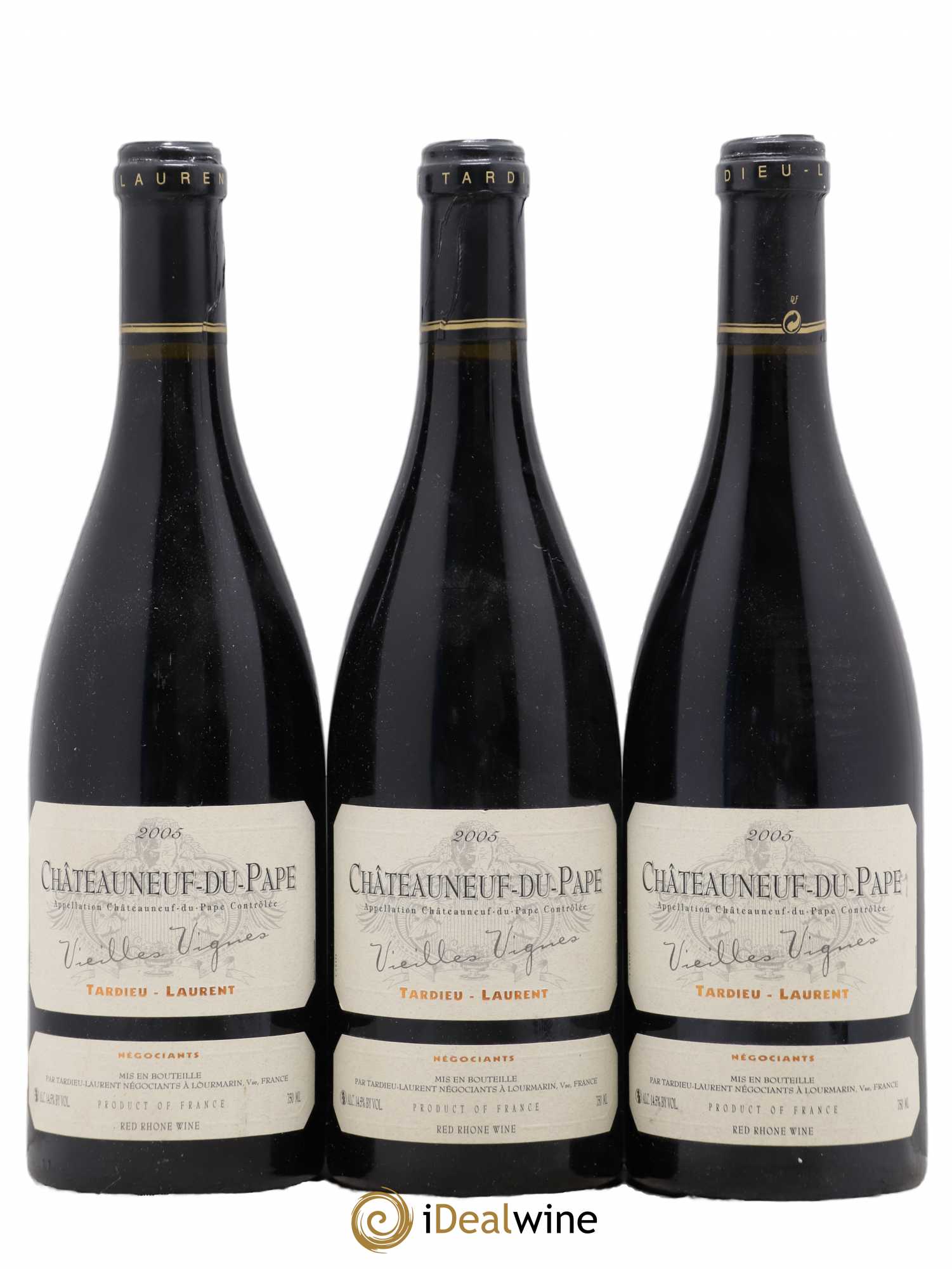 Châteauneuf-du-Pape Tardieu-Laurent Vieilles vignes Famille Tardieu 2005 - Lot de 3 bouteilles - 0
