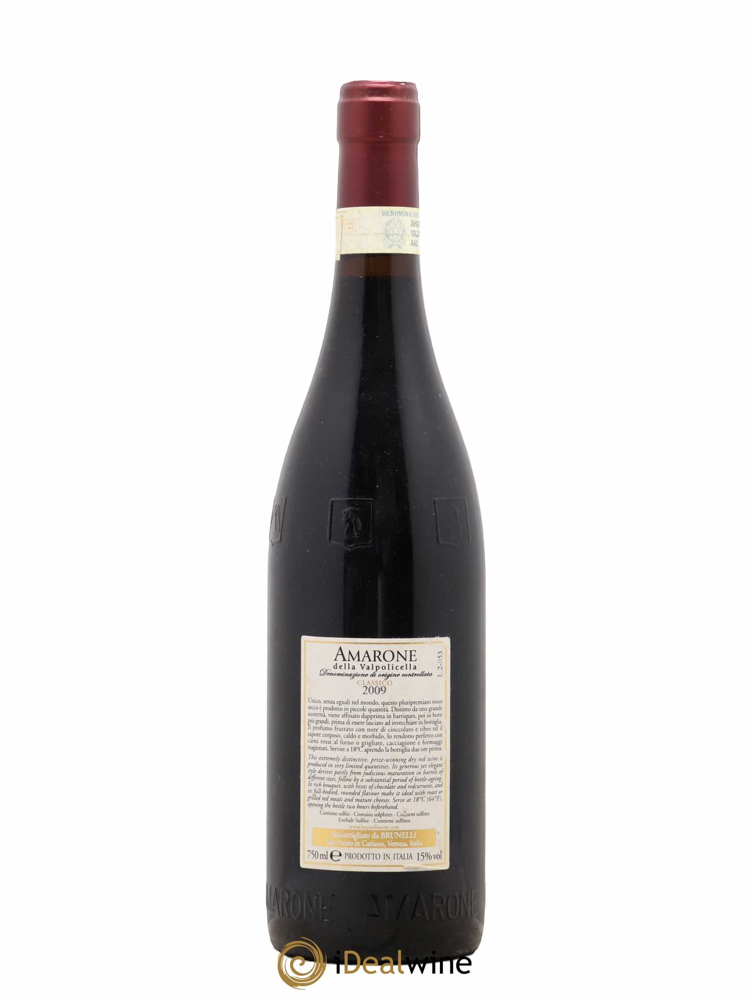 Amarone della Valpolicella DOC Classico Brunelli 2009 - Lotto di 1 bottiglia - 1