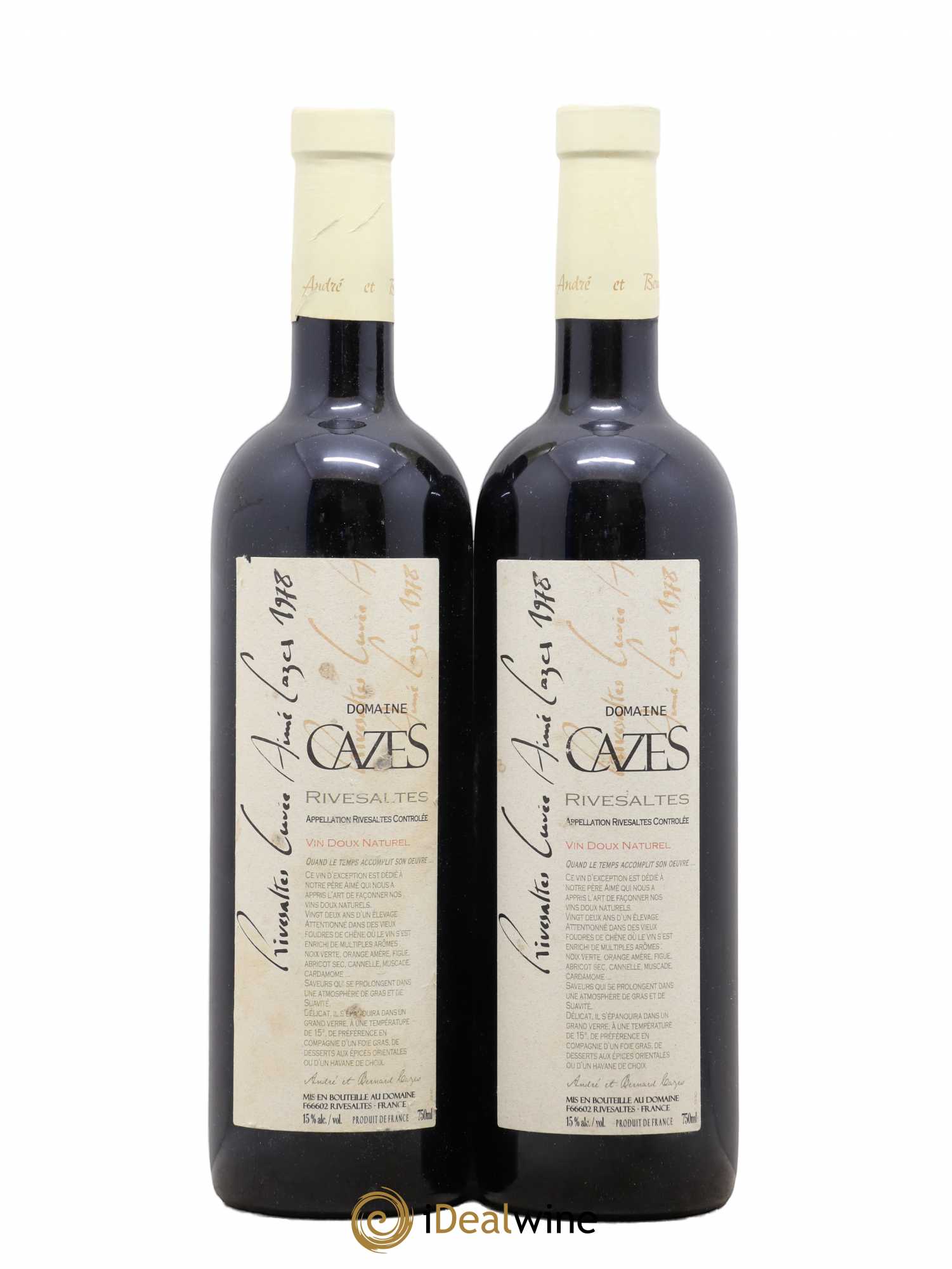 Rivesaltes Aimé Cazes 1978 - Lotto di 2 bottiglie - 0