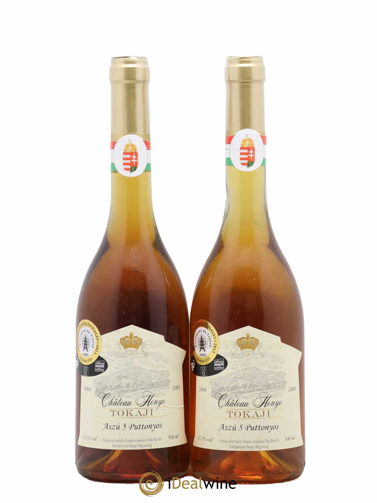 Tokaji Tokaji Aszu 5 Puttonyos Château Henye 50cL 2008 - Lot de 2 bouteilles - 0
