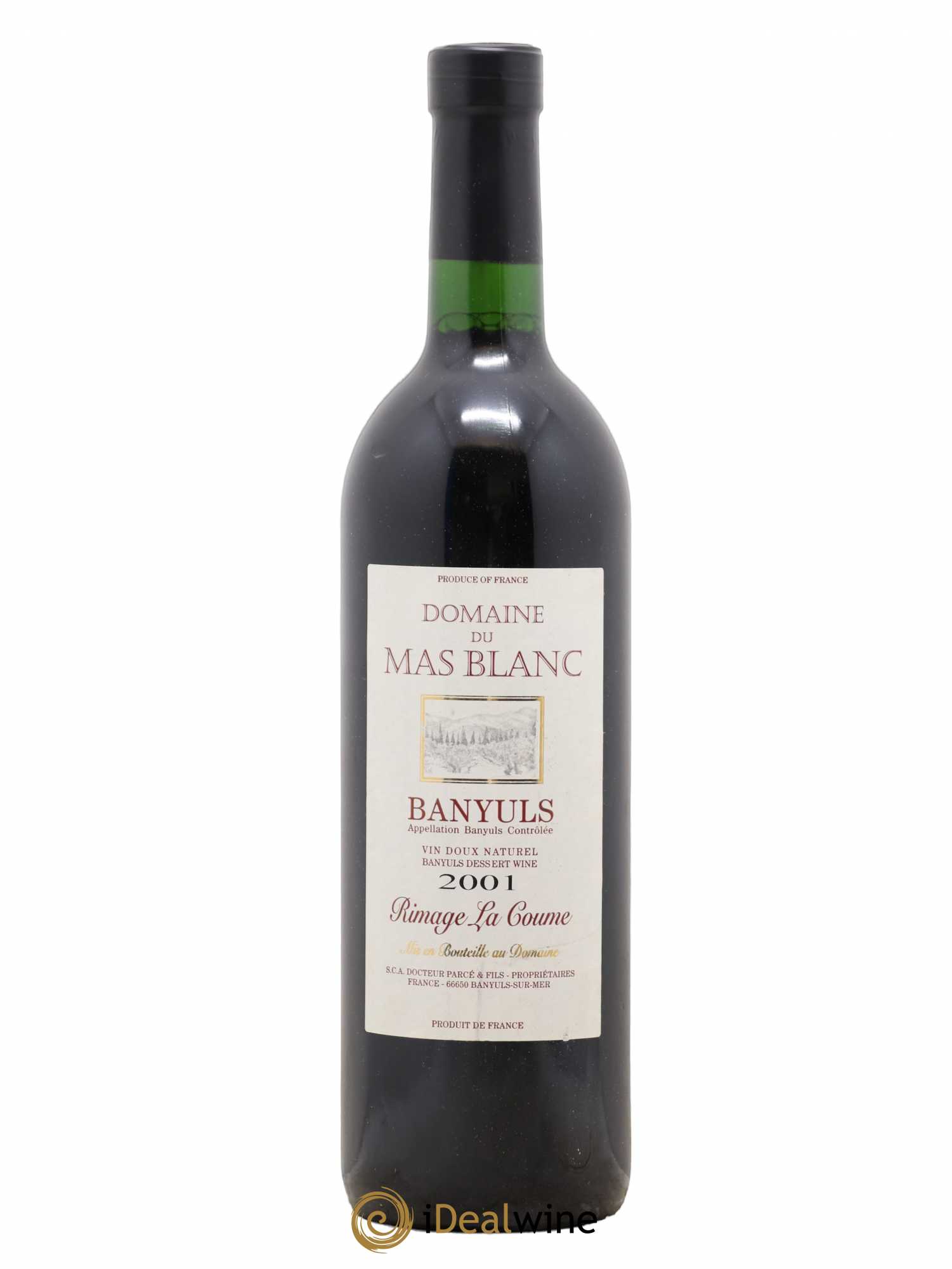 Banyuls Rimage La Coume Mas Blanc (Domaine du) - Parcé et Fils 2001 - Posten von 1 Flasche - 0