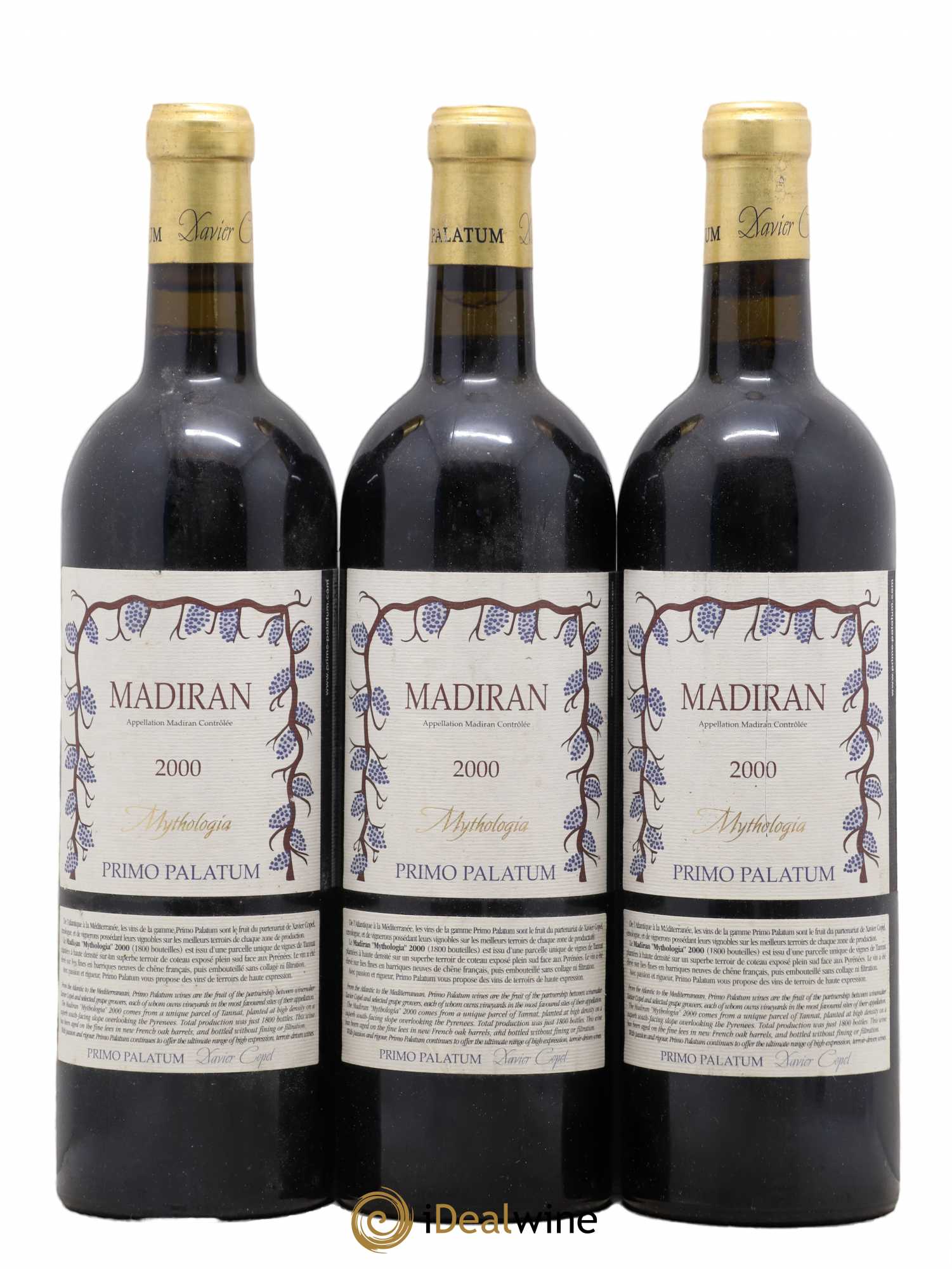 Madiran Mythologia Primo Palatum 2000 - Posten von 3 Flaschen - 0