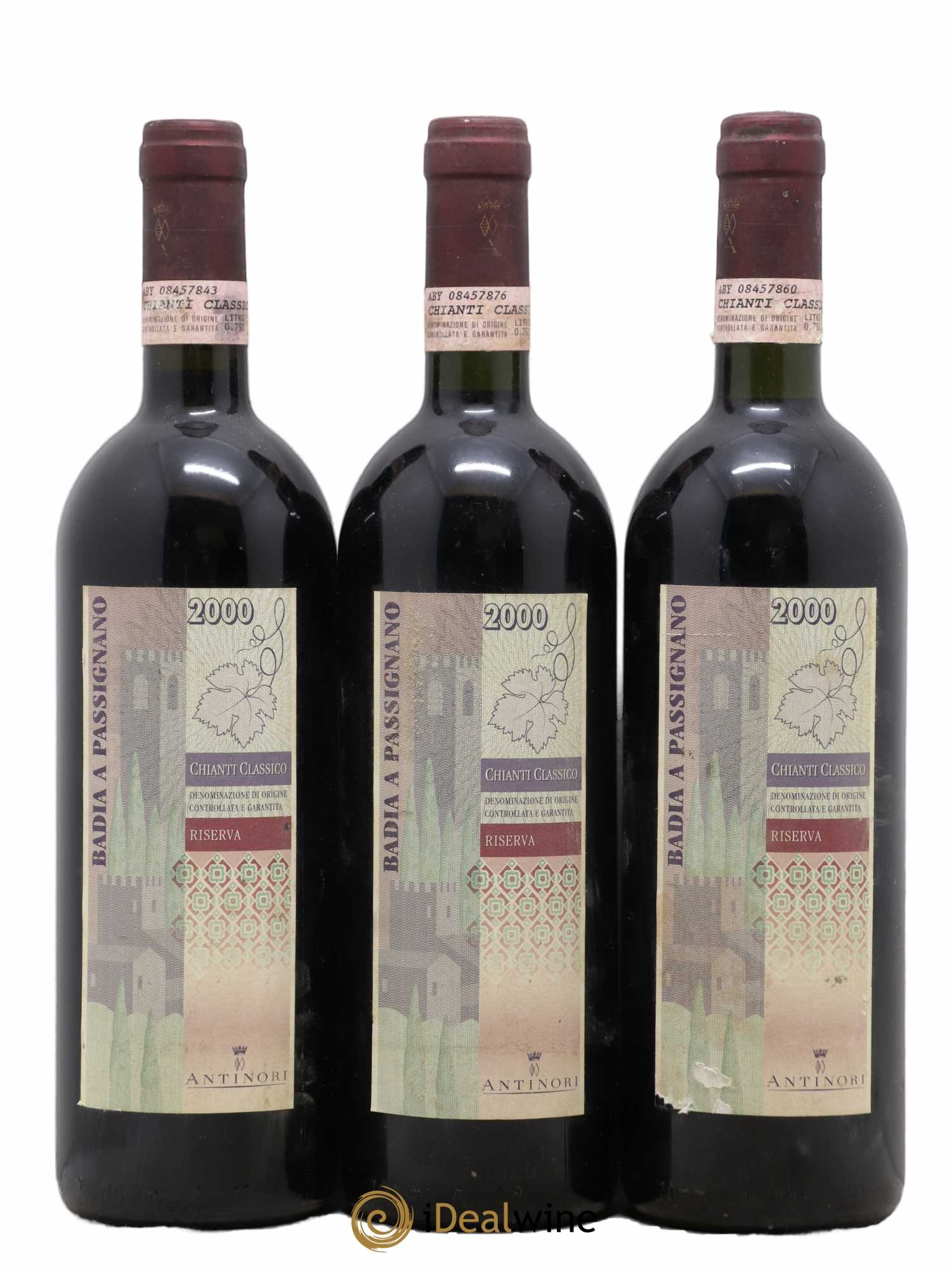 Chianti Classico DOCG Badia A Passignano Reserva Antinori 2000 - Posten von 3 Flaschen - 0