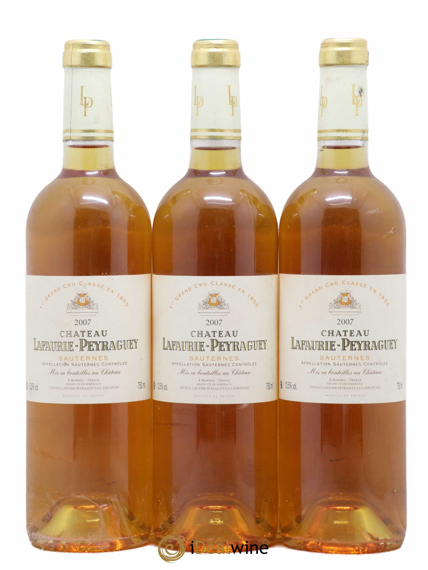Château Lafaurie-Peyraguey 1er Grand Cru Classé 2007 - Lotto di 3 bottiglie - 0