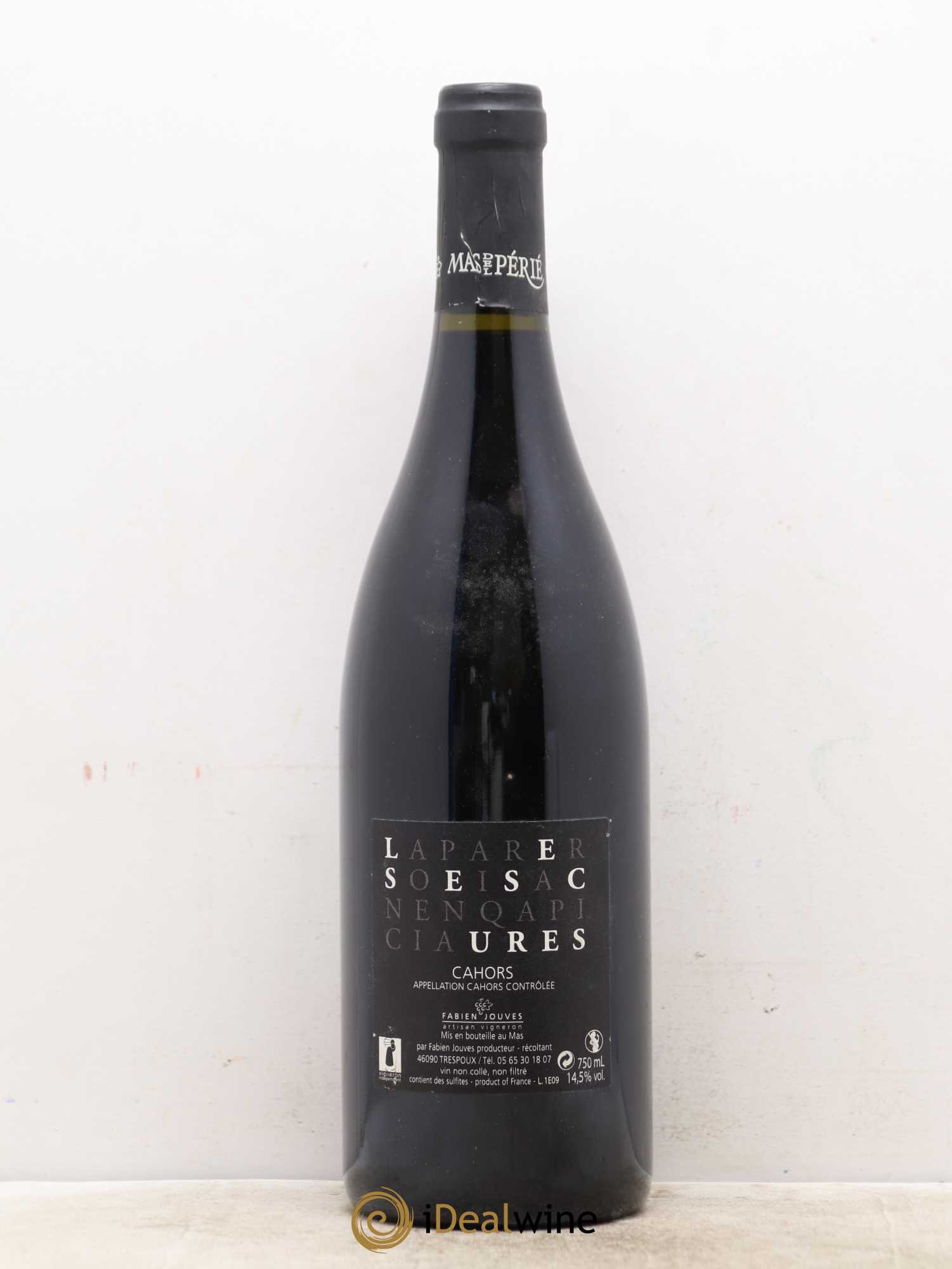 Cahors Mas Del Périé  Les Escures Fabien Jouves  (sans prix de réserve) 2009 - Lot de 1 bouteille - 1