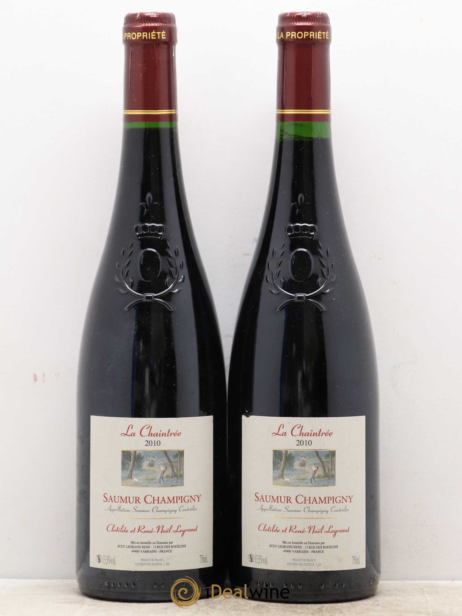Saumur-Champigny Chaintrée Legrand (sans prix de réserve) 2010 - Posten von 2 Flaschen - 0